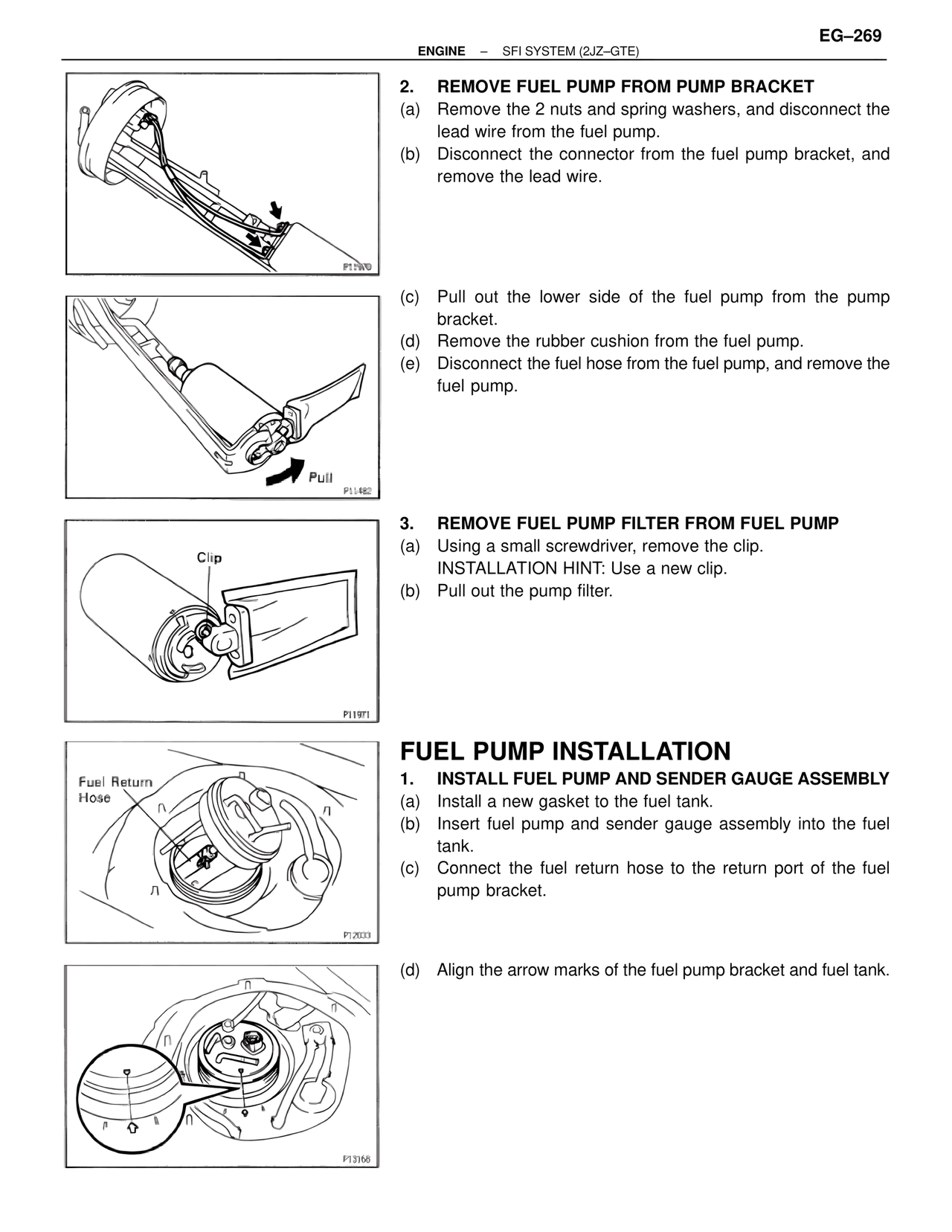 Fuel Pump Installation — MK4 Supra SFI System 2JZ-GTE, page 12