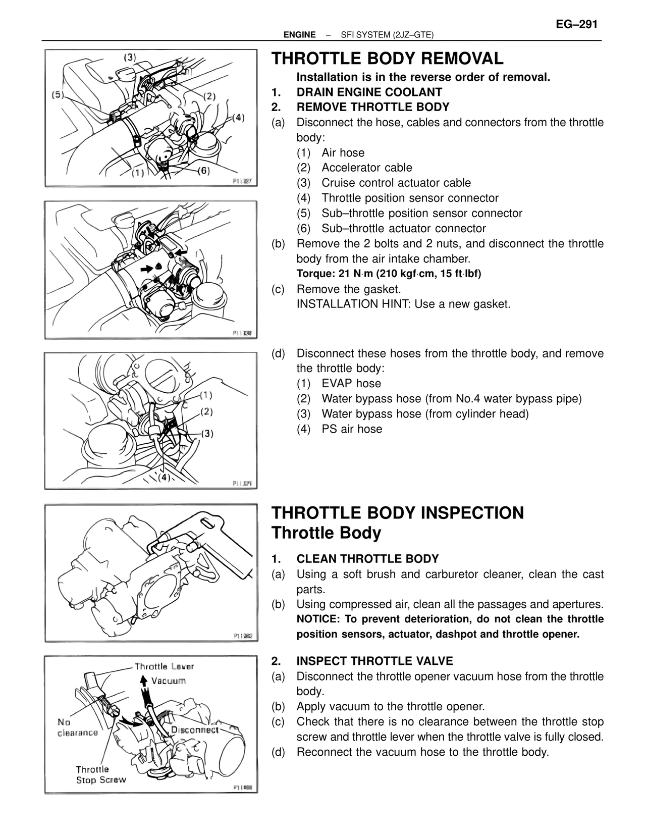 Throttle Body Removal — MK4 Supra SFI System 2JZ-GTE, page 34