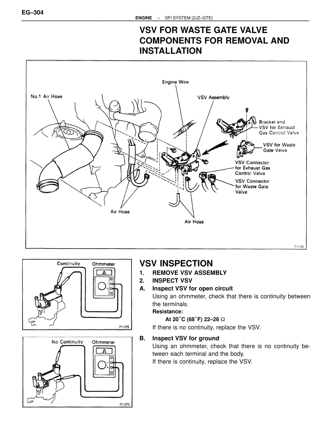 VSV for Waste Gate Valve Components for Removal and Installation — MK4 Supra SFI System 2JZ-GTE, page 47