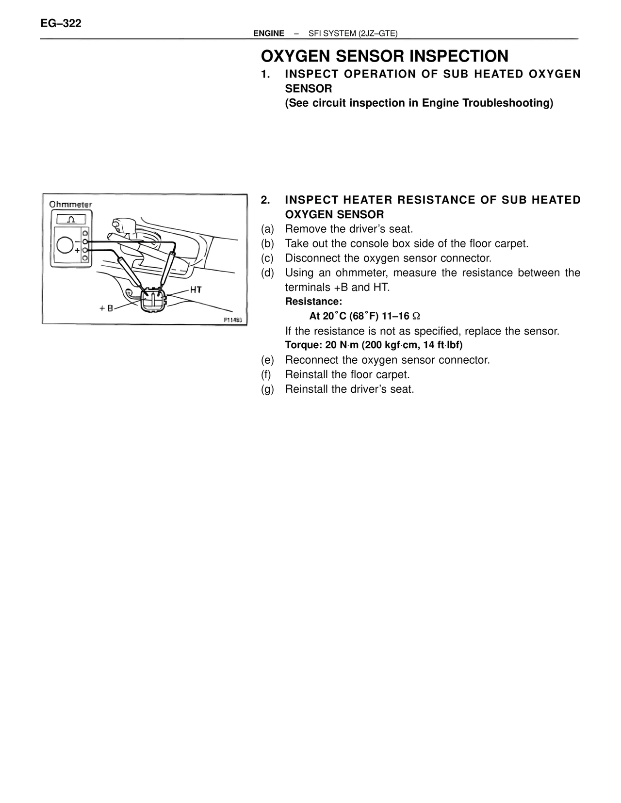 Oxygen Sensor Inspection — MK4 Supra SFI System 2JZ-GTE, page 65