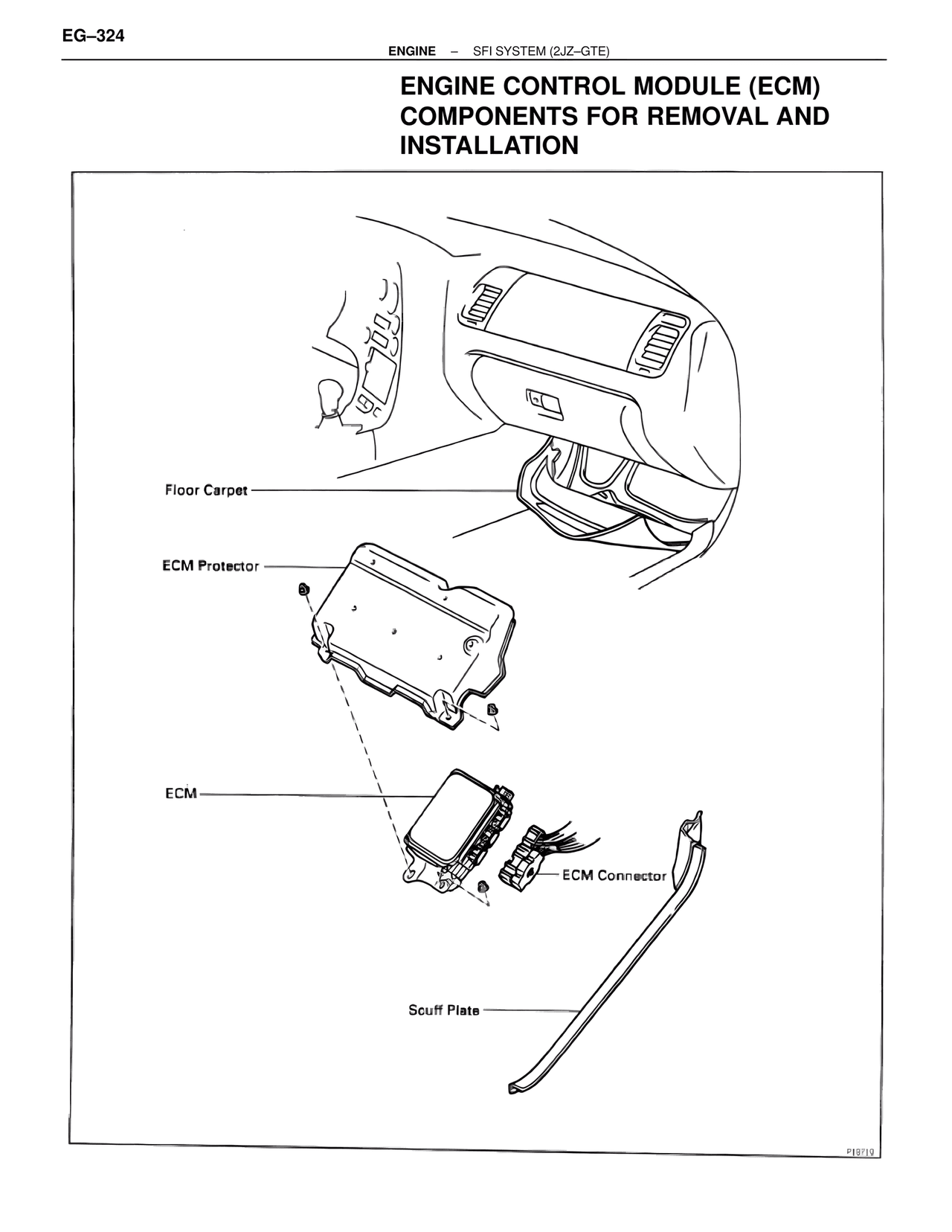 Engine Control Module (ECM) Components for Removal and Installation — MK4 Supra SFI System 2JZ-GTE, page 67