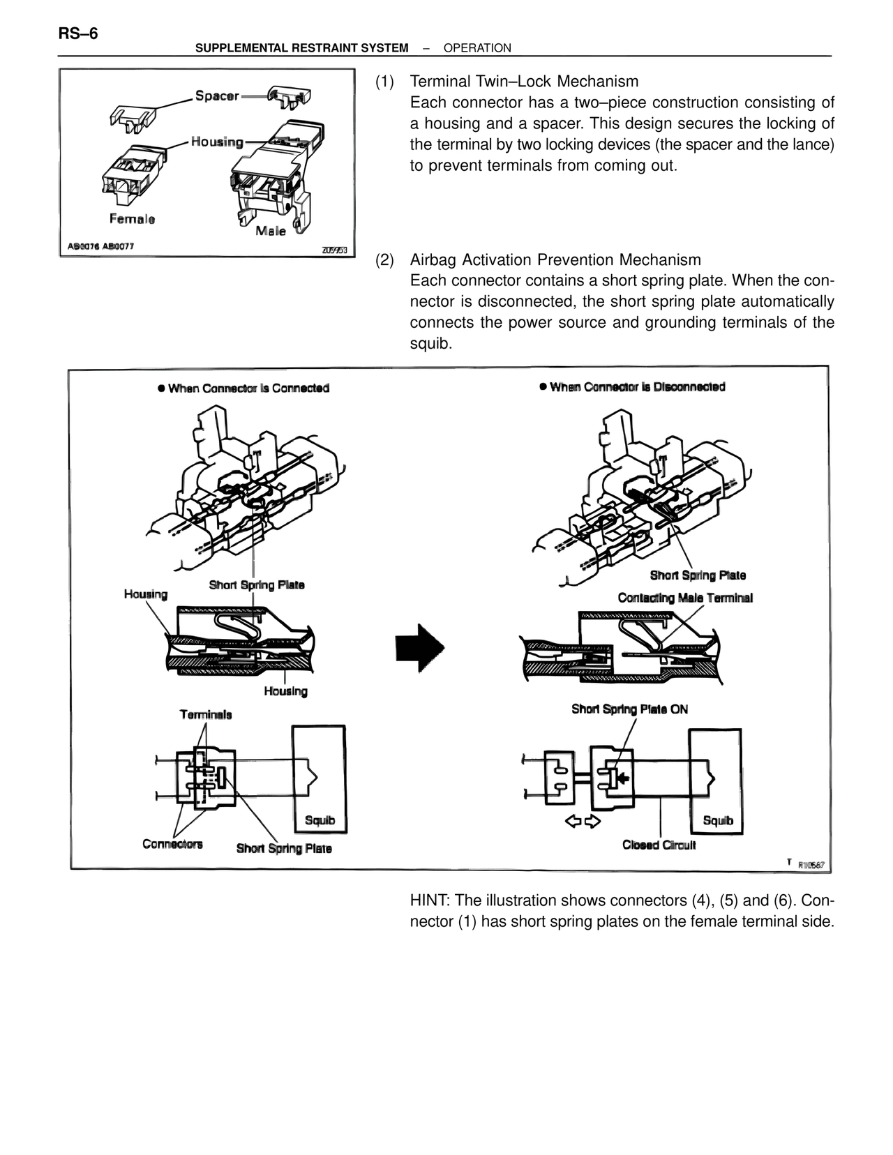 Supplemental Restraint System — MK4 Supra Supplemental Restraint System, page 6