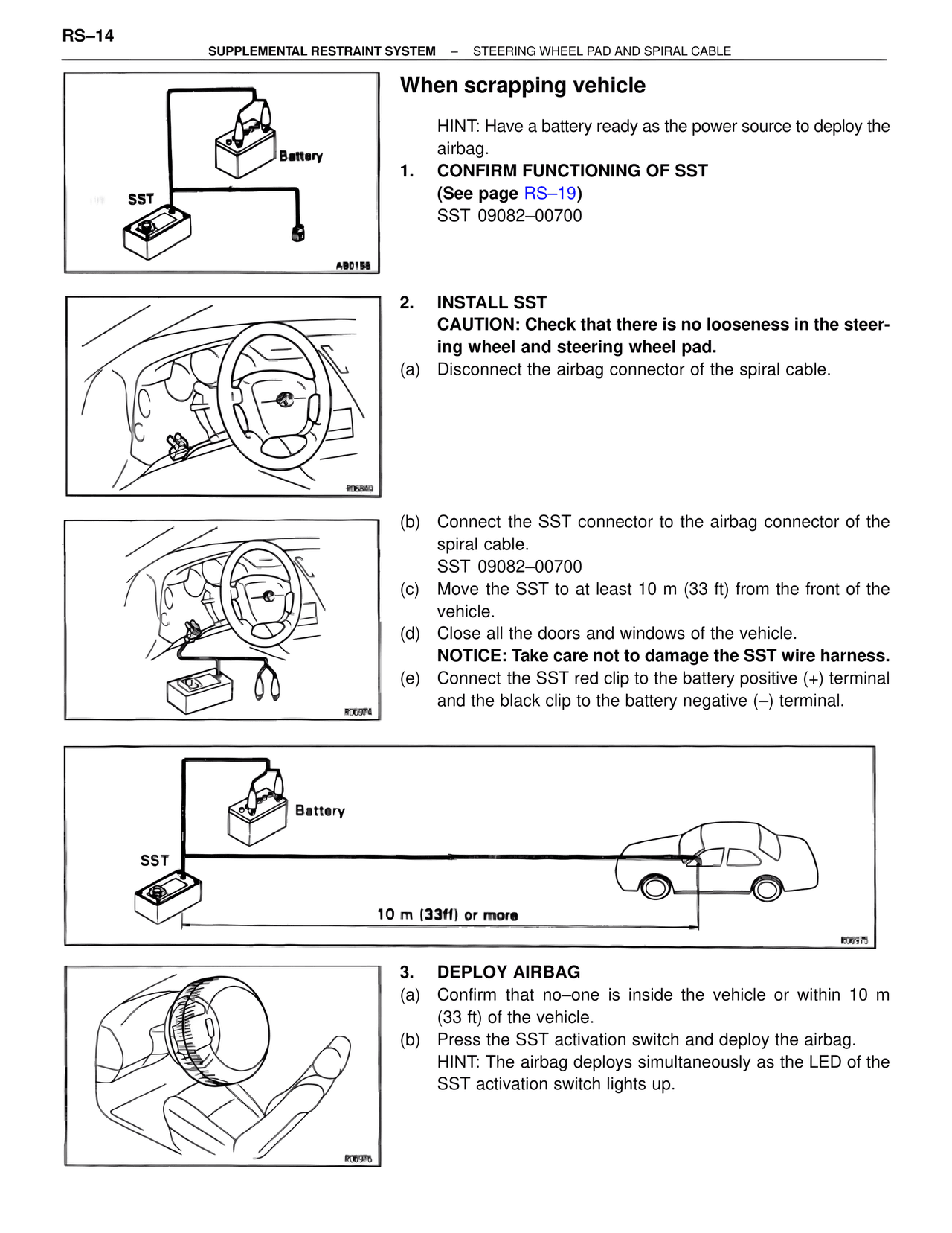 When scrapping vehicle — MK4 Supra Supplemental Restraint System, page 14