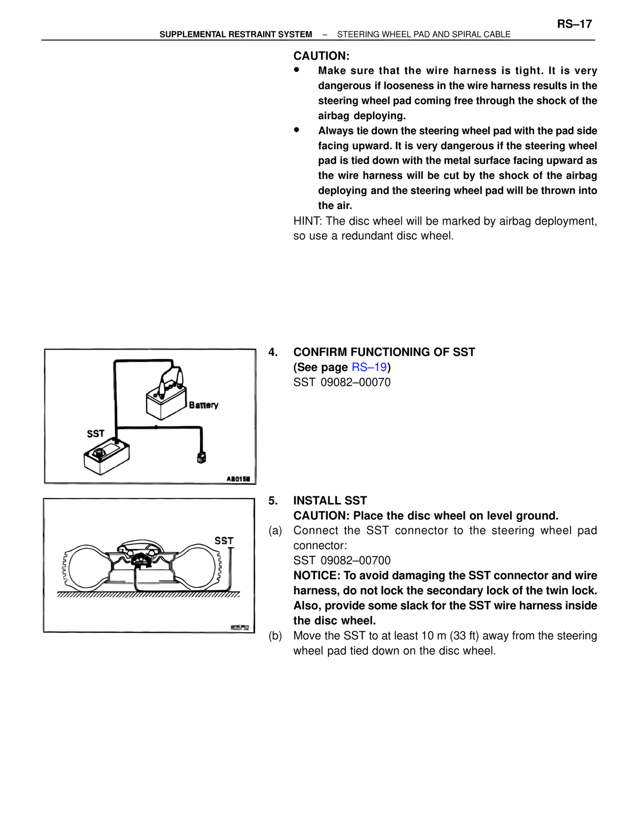 Supplemental Restraint System — MK4 Supra Supplemental Restraint System, page 17