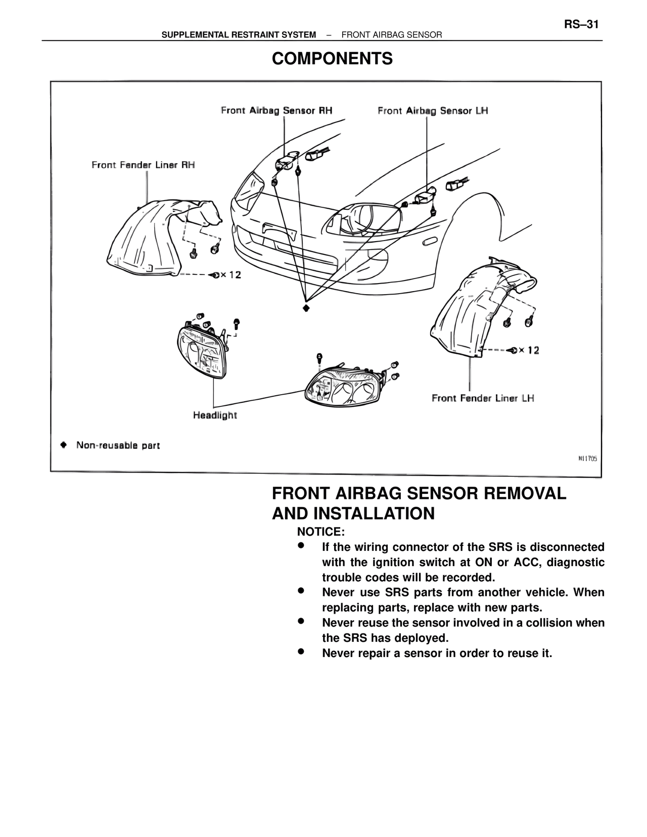 Components — MK4 Supra Supplemental Restraint System, page 31