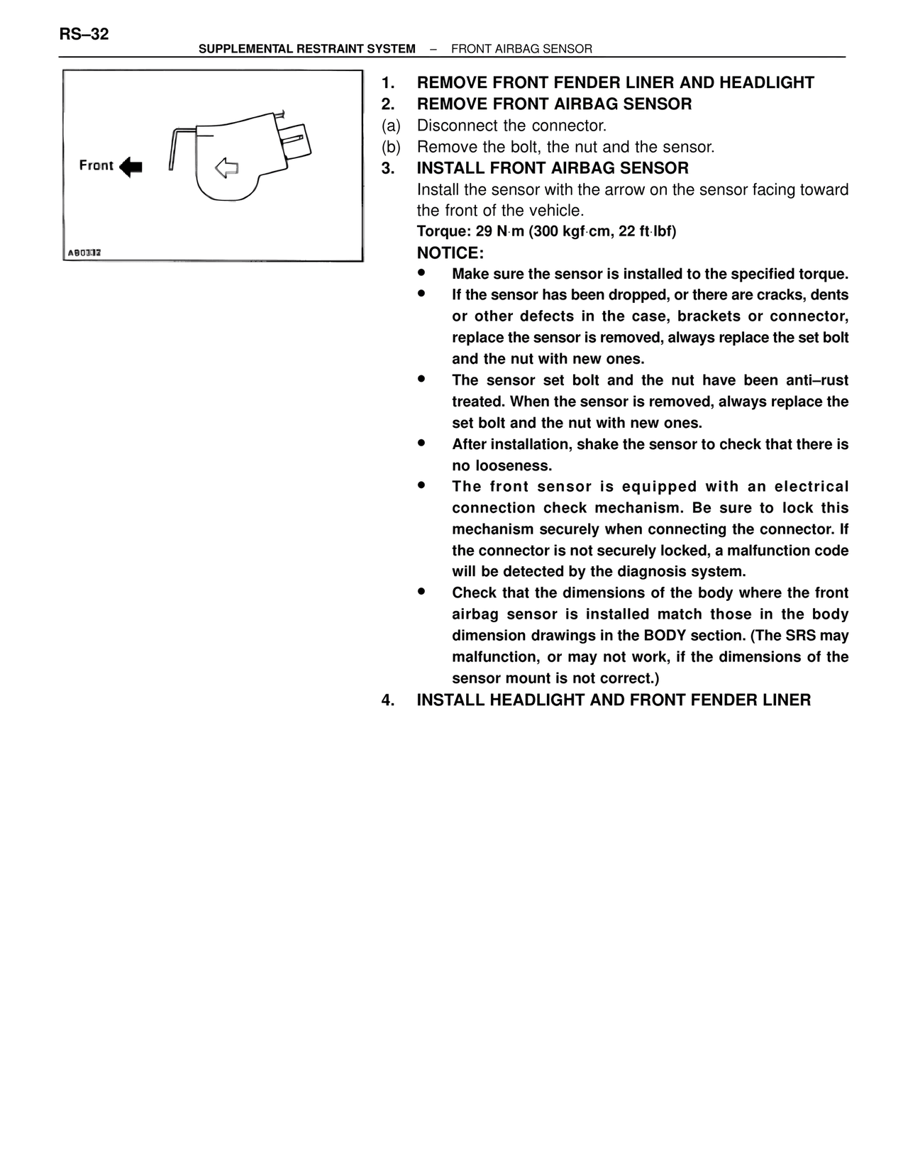 Supplemental Restraint System — MK4 Supra Supplemental Restraint System, page 32