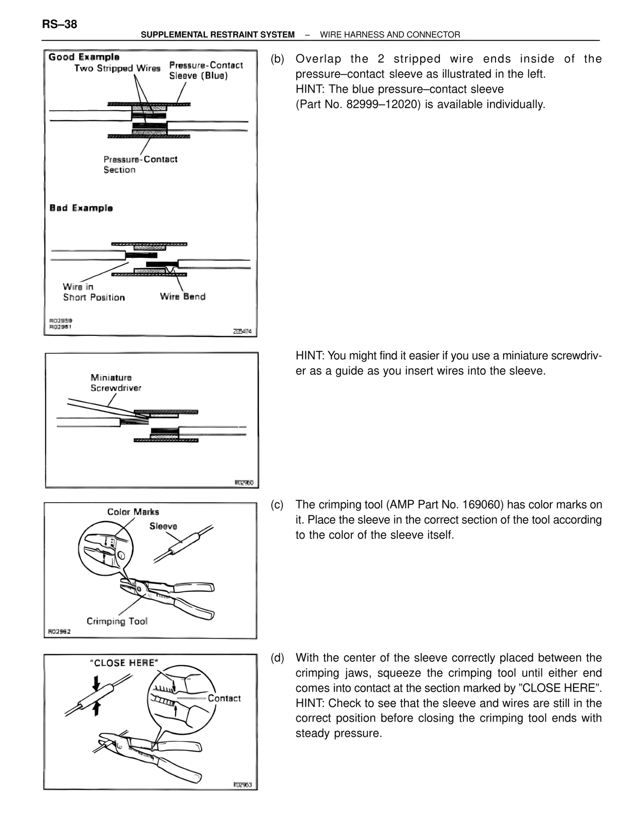 Supplemental Restraint System — MK4 Supra Supplemental Restraint System, page 38