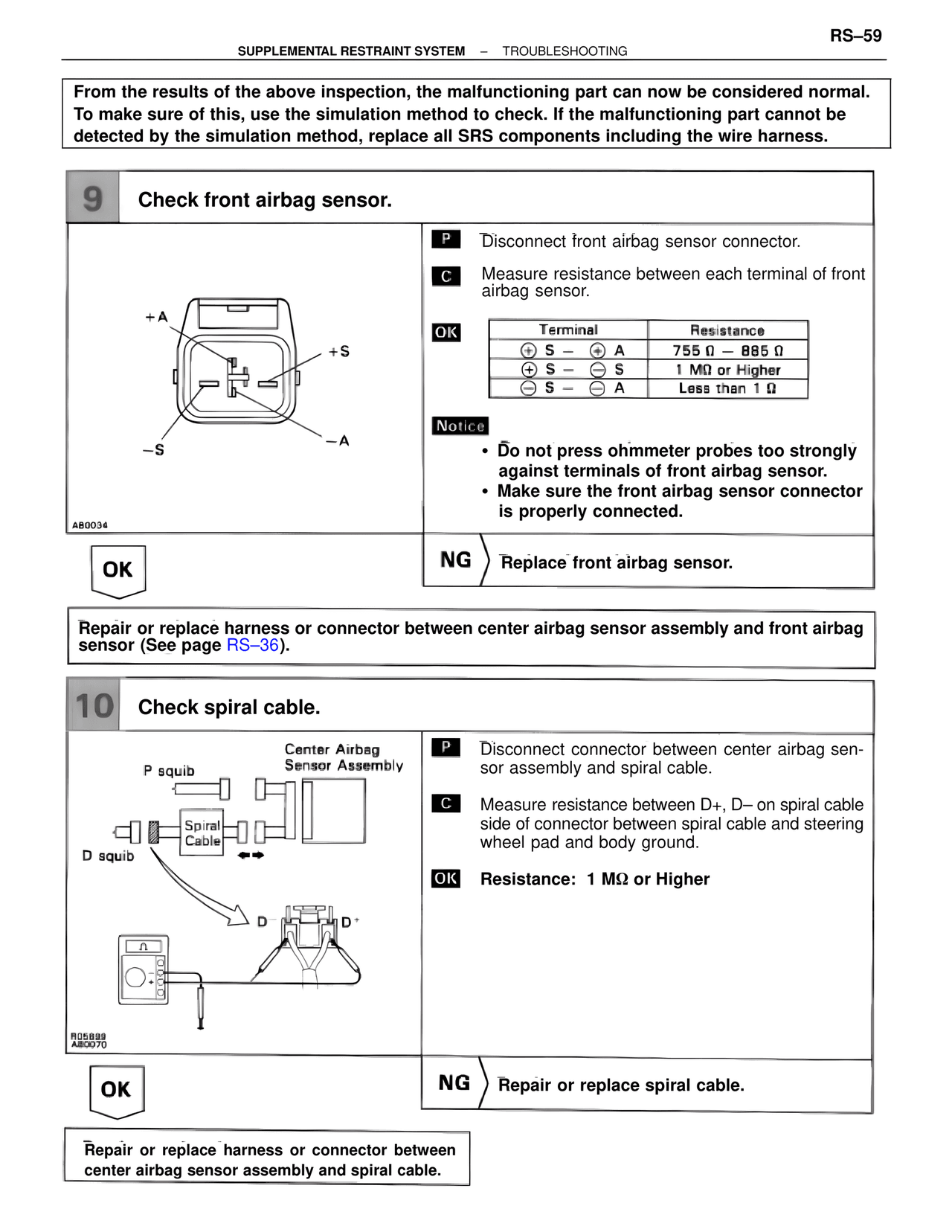 Supplemental Restraint System — MK4 Supra Supplemental Restraint System, page 59