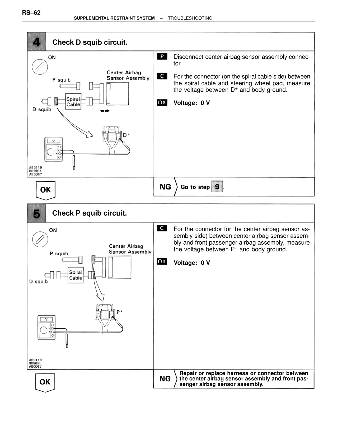 Supplemental Restraint System — MK4 Supra Supplemental Restraint System, page 62
