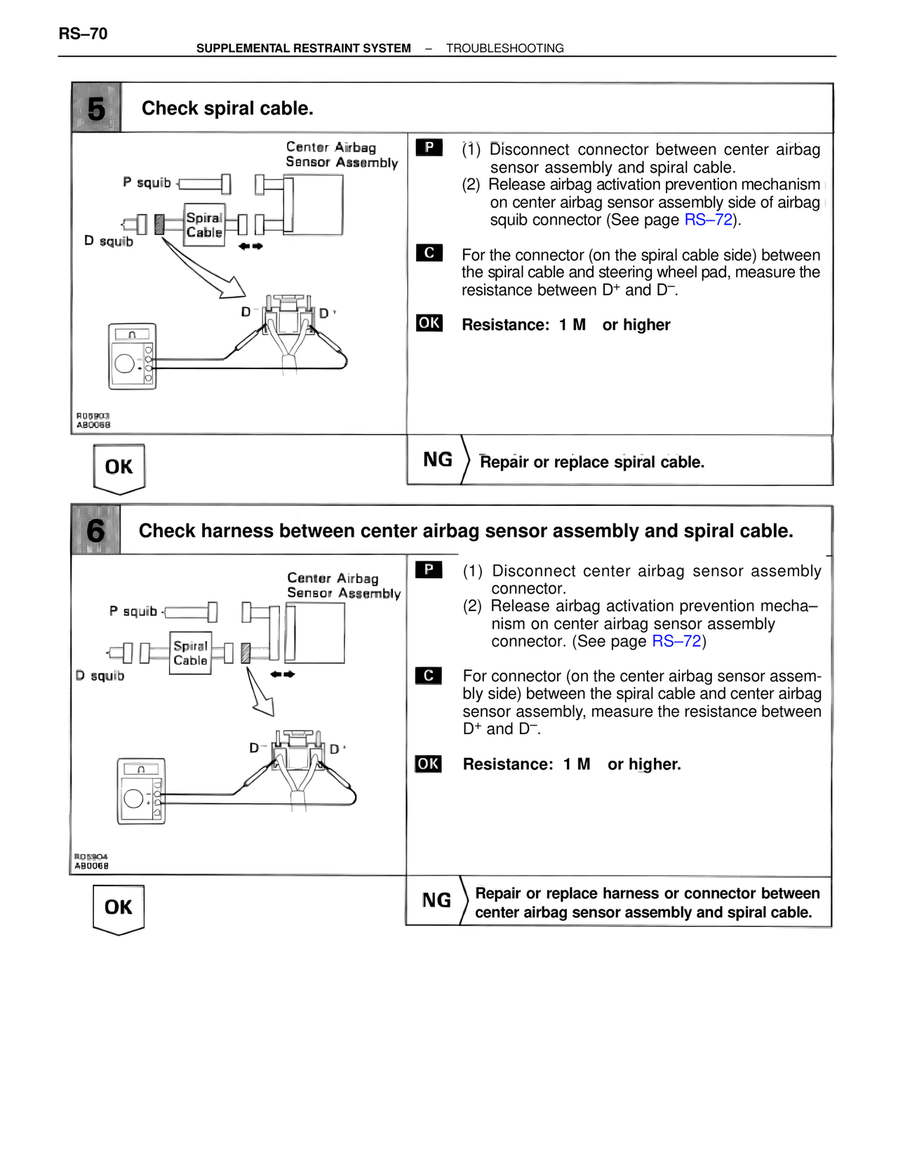 Supplemental Restraint System — MK4 Supra Supplemental Restraint System, page 70