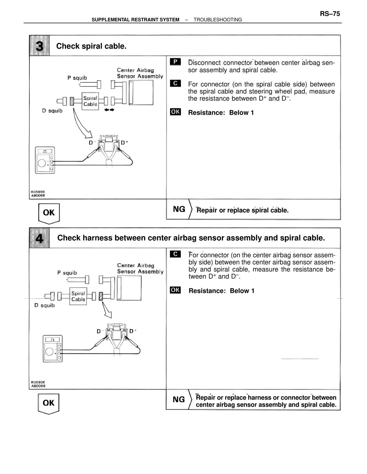 Supplemental Restraint System — MK4 Supra Supplemental Restraint System, page 75