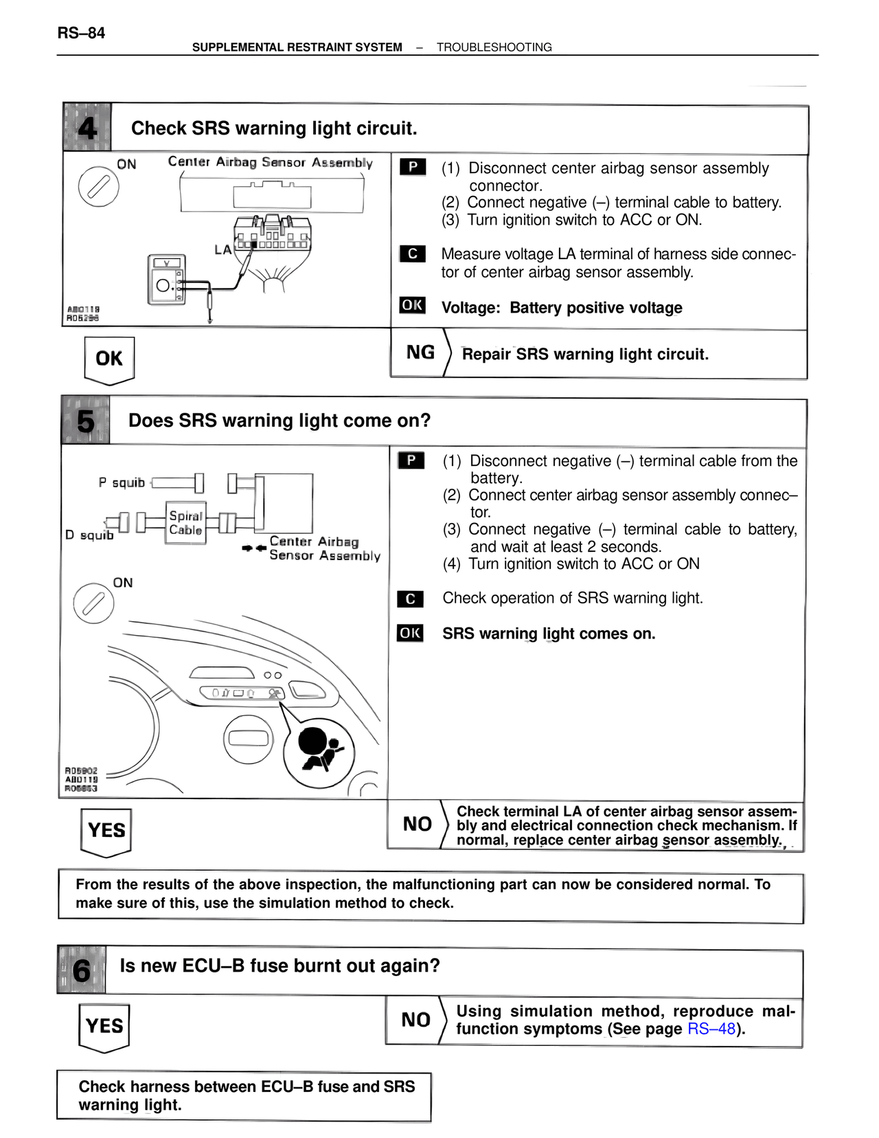 Supplemental Restraint System — MK4 Supra Supplemental Restraint System, page 84