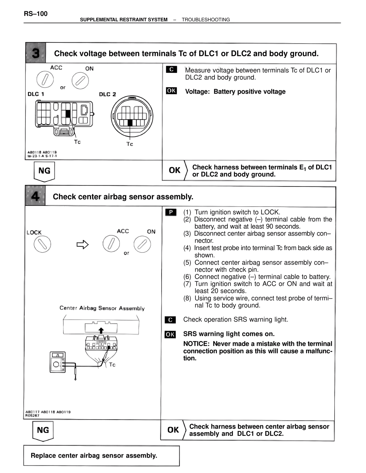 Supplemental Restraint System — MK4 Supra Supplemental Restraint System, page 100
