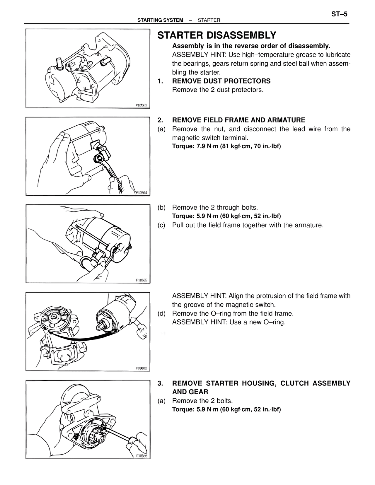 Starter Disassembly — MK4 Supra Starting System, page 5