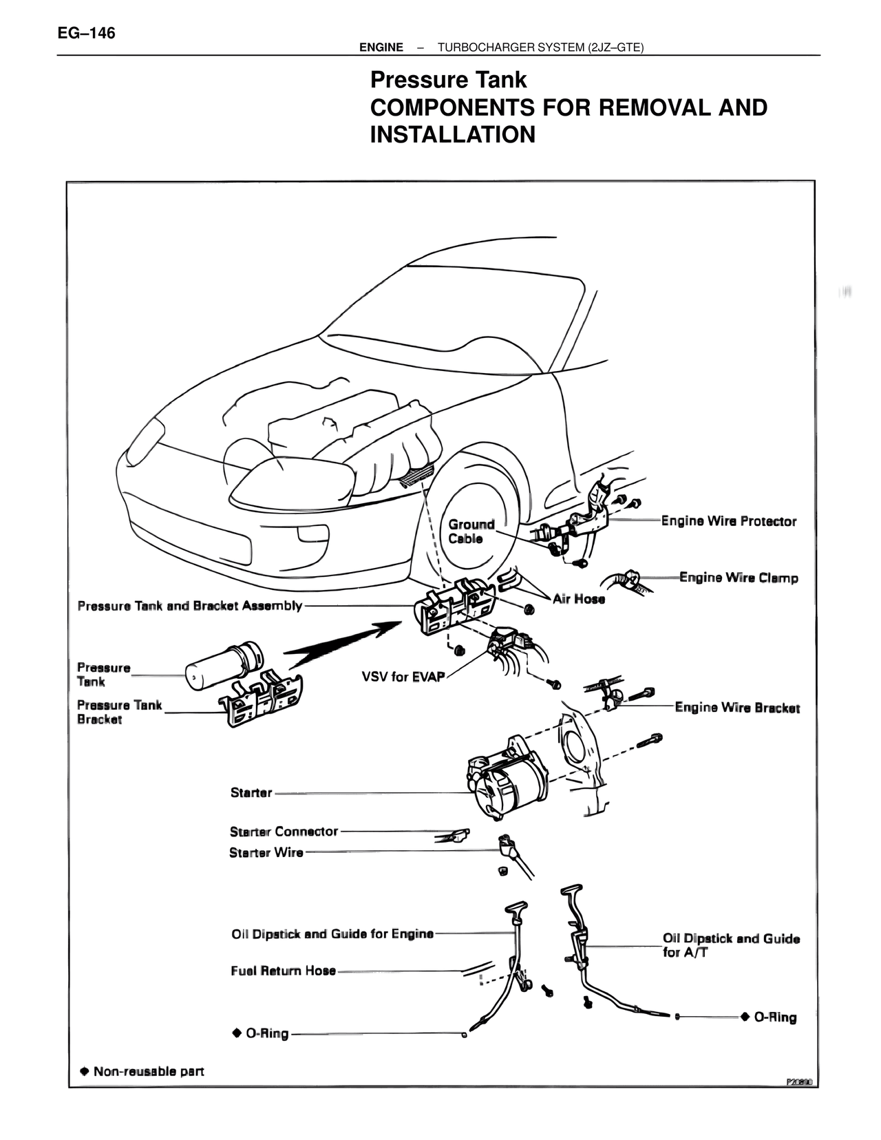 Pressure Tank Components for Removal and Installation — MK4 Supra Turbocharger System 2JZ-GTE, page 7