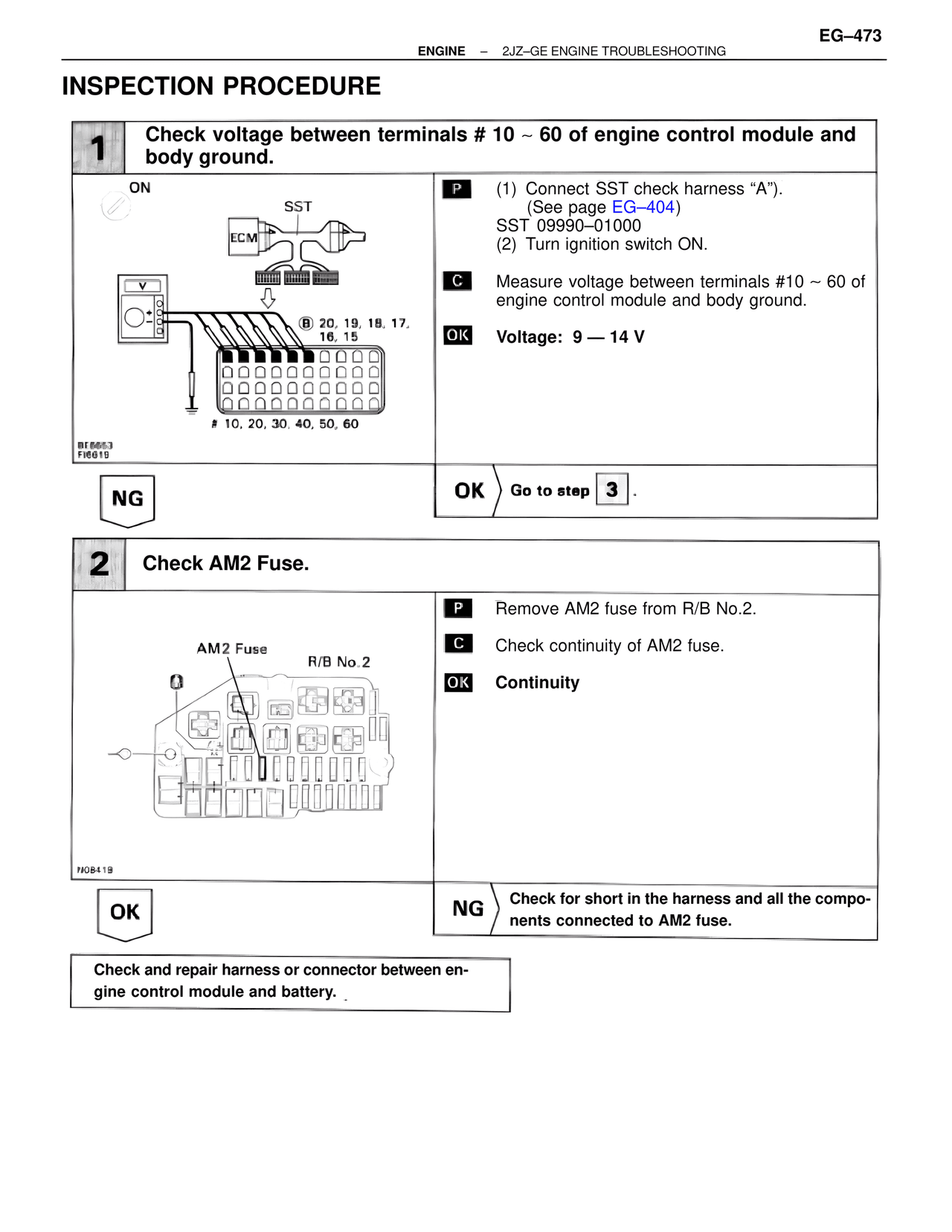 Inspection Procedure — MK4 Supra Troubleshooting 2JZ-GE, page 93