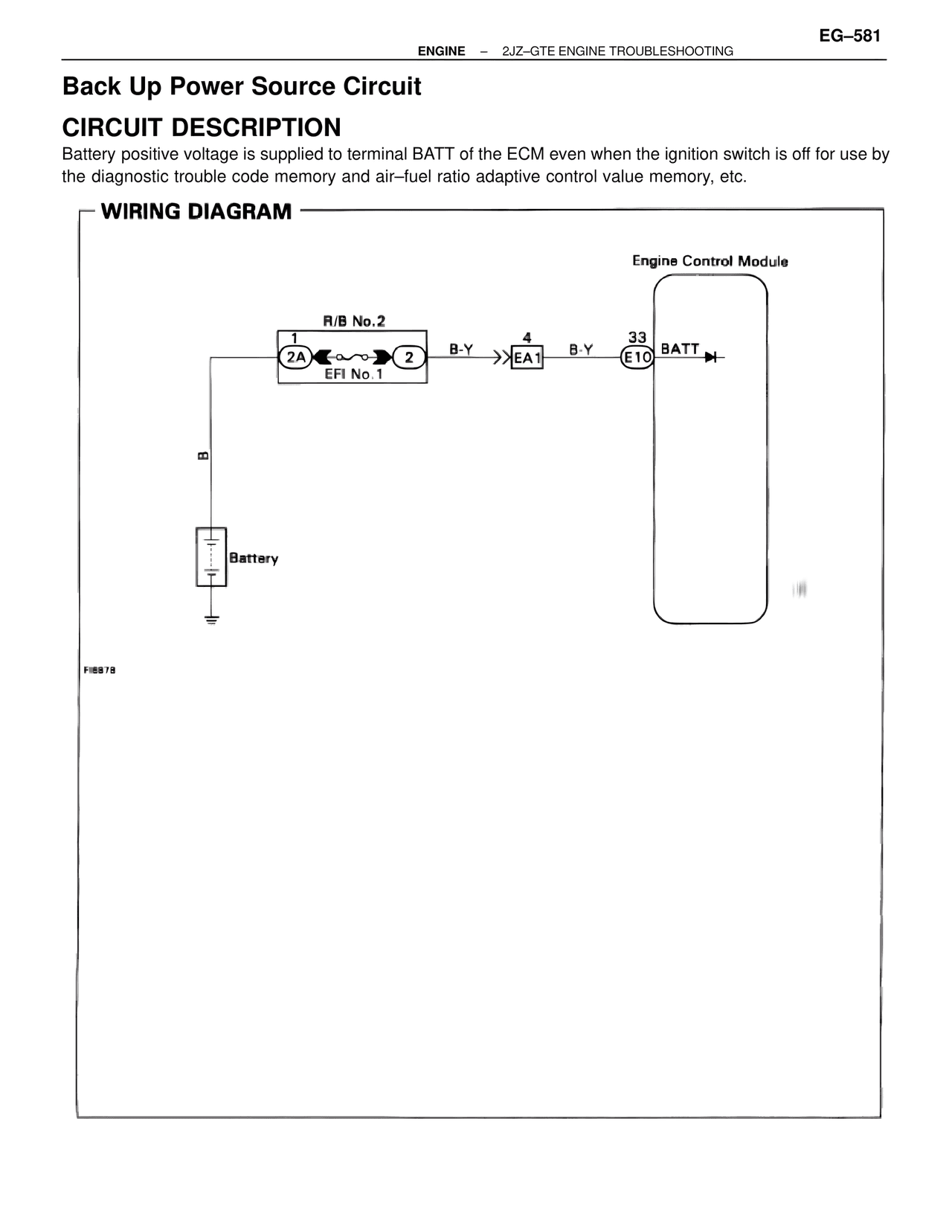 Back Up Power Source Circuit — MK4 Supra Troubleshooting 2JZ-GTE, page 95