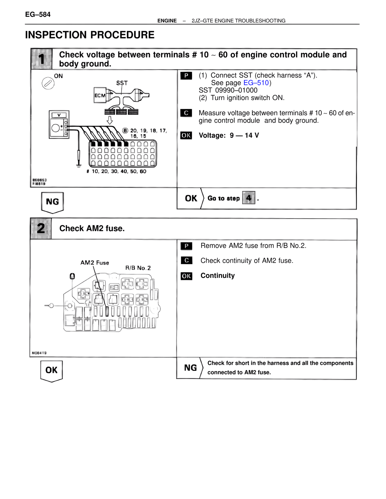Inspection Procedure — MK4 Supra Troubleshooting 2JZ-GTE, page 98