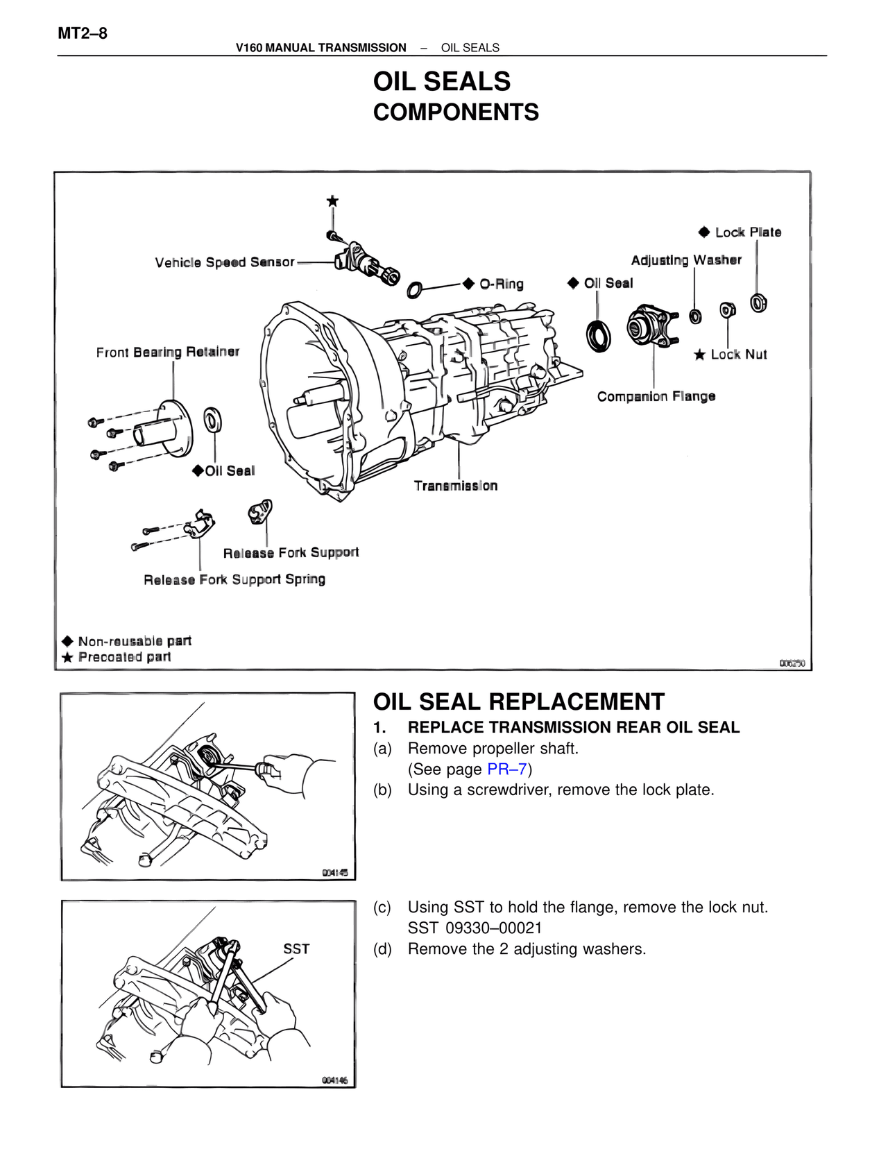 Oil Seals Components — MK4 Supra V160/V161 Manual Transmission, page 9