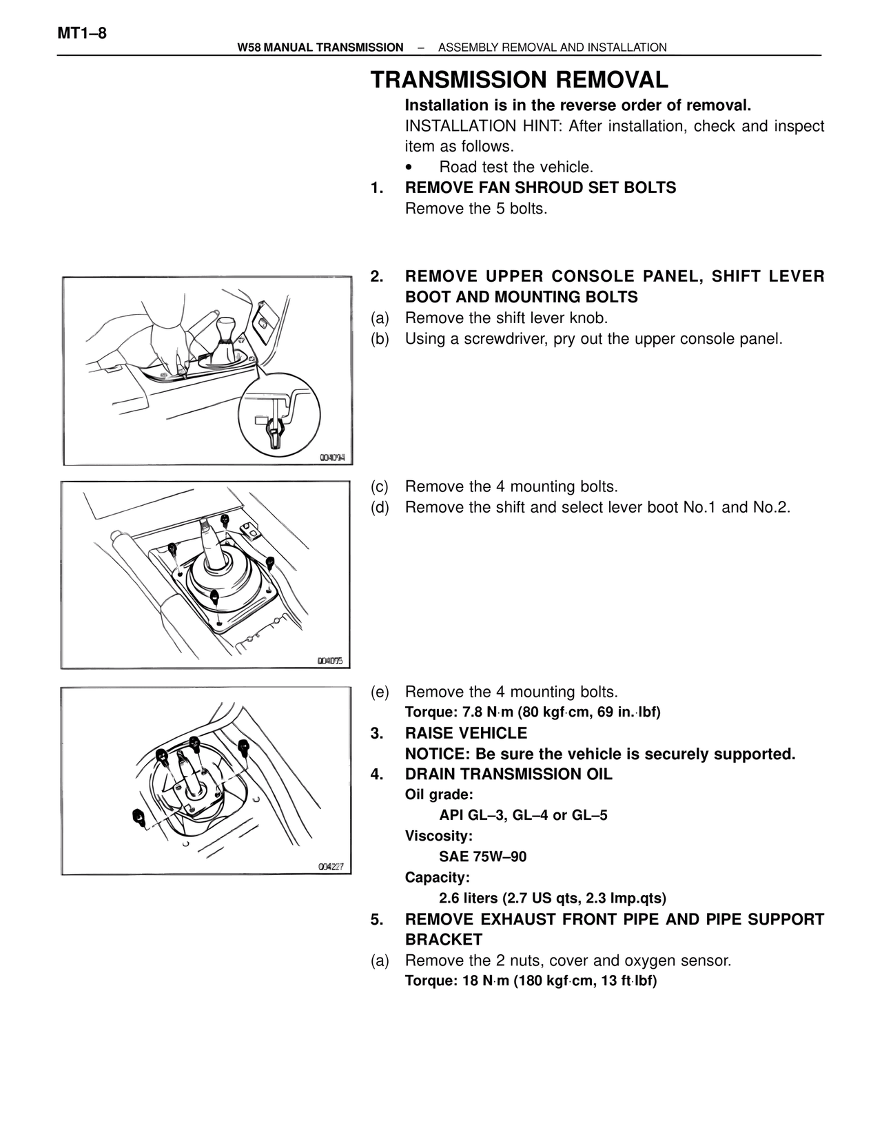 Transmission Removal — MK4 Supra W58 Manual Transmission, page 9