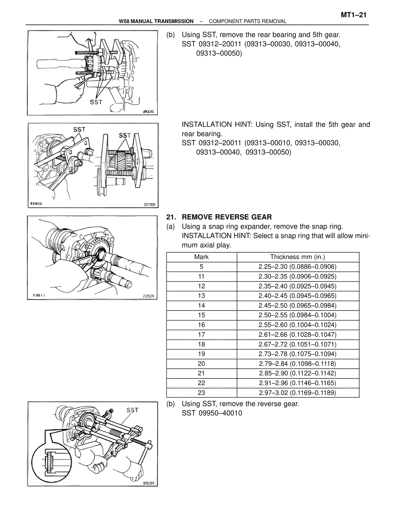 Remove Reverse Gear — MK4 Supra W58 Manual Transmission, page 22