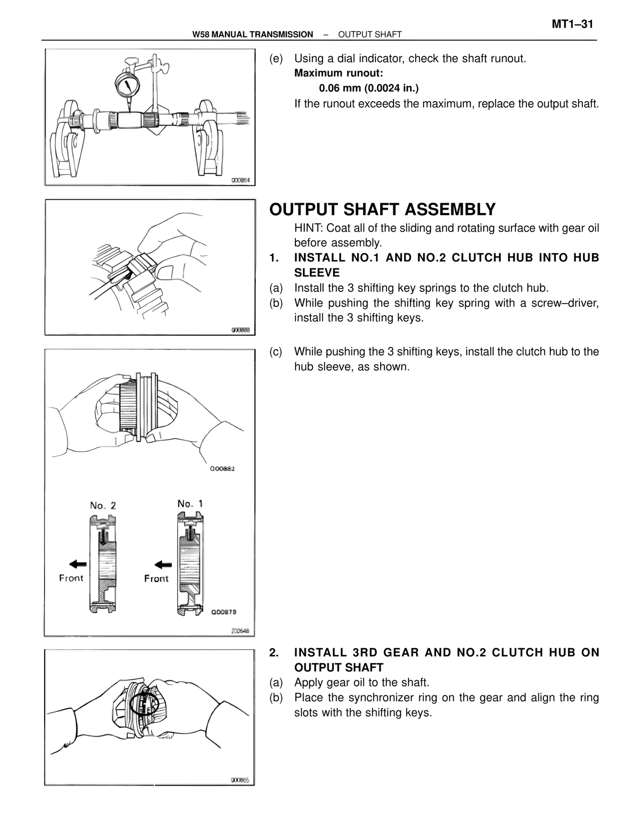 Output Shaft Assembly — MK4 Supra W58 Manual Transmission, page 32