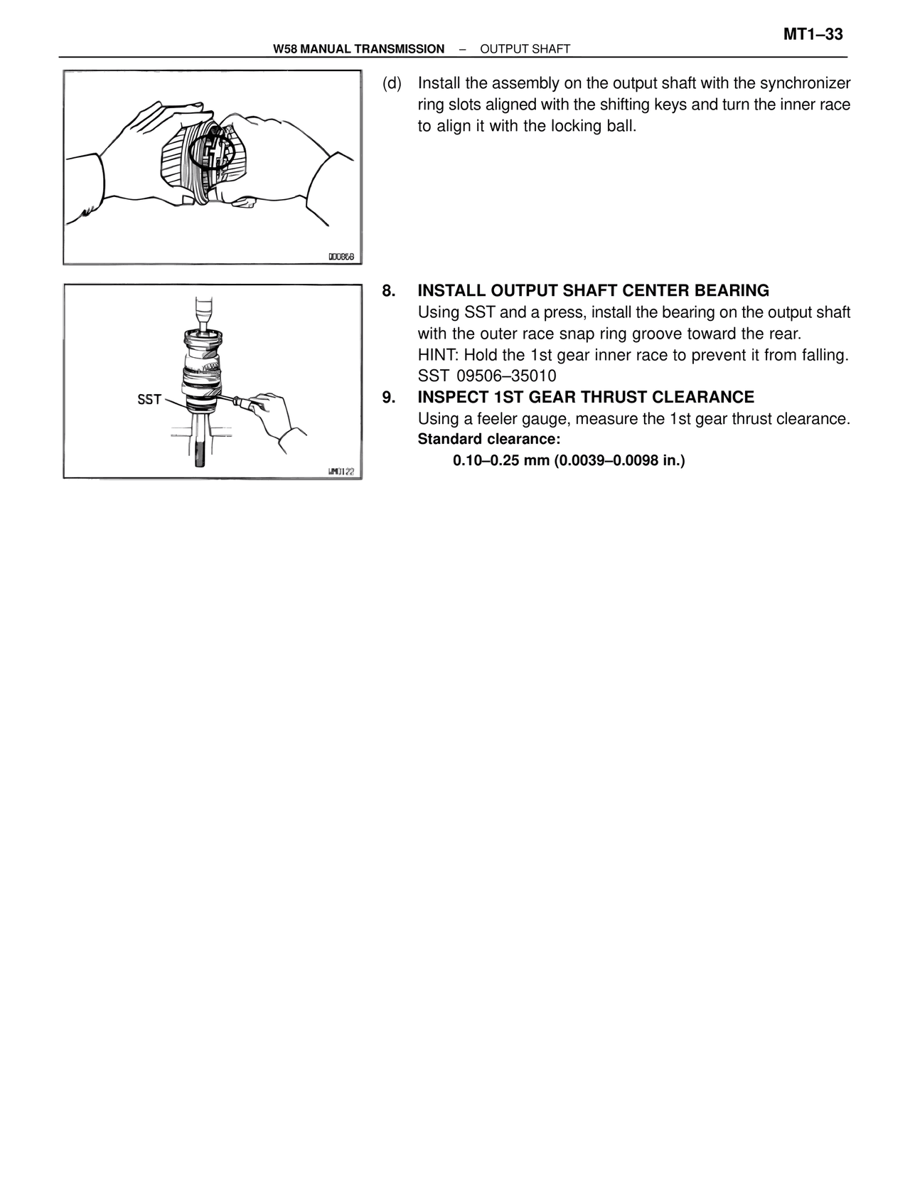 Install Output Shaft Center Bearing — MK4 Supra W58 Manual Transmission, page 34
