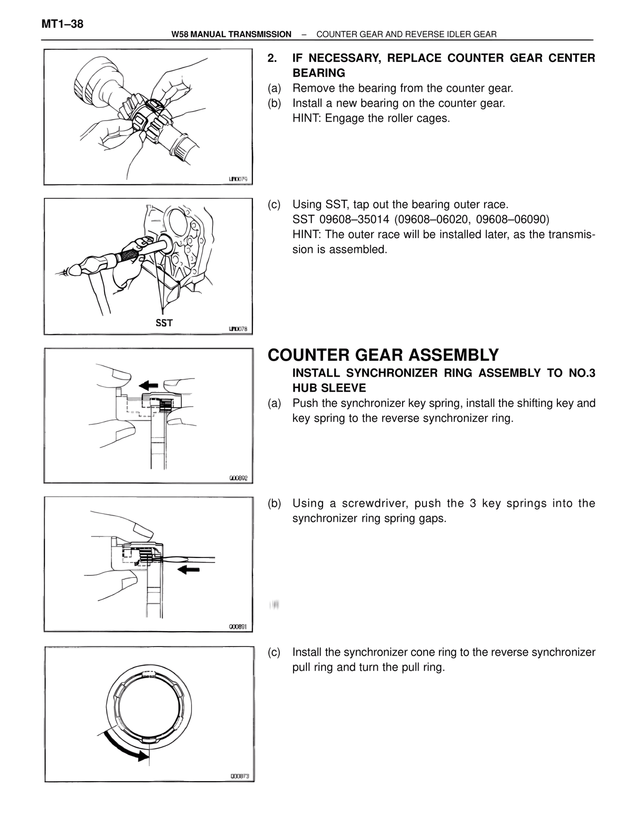 Counter Gear Assembly — MK4 Supra W58 Manual Transmission, page 39