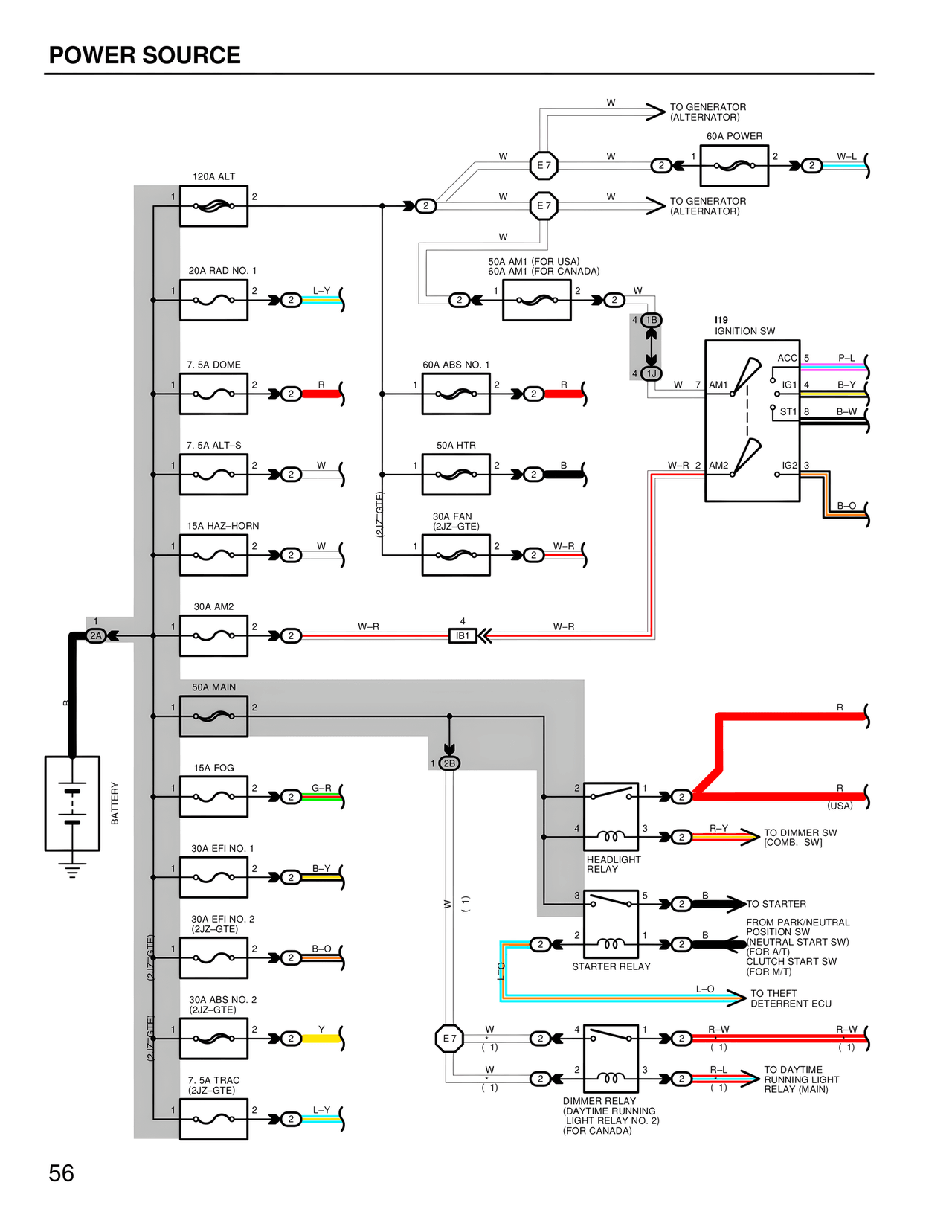 Wiring Diagrams — MK4 Supra Wiring Diagrams, page 55