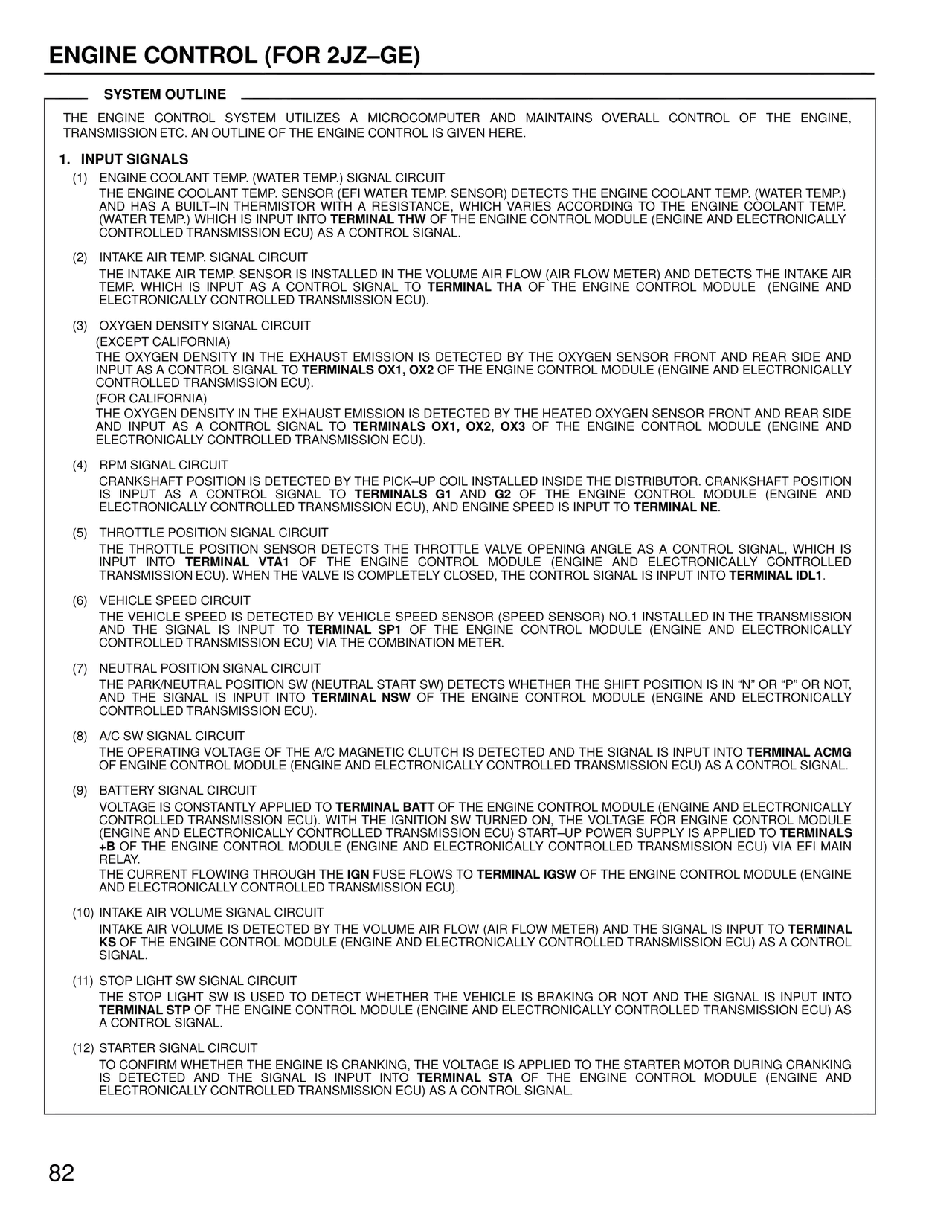 System Outline — MK4 Supra Wiring Diagrams, page 80