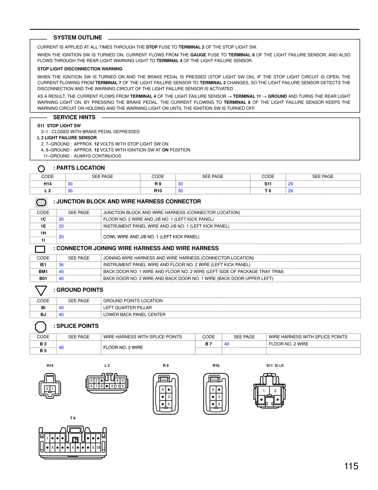 System Outline — MK4 Supra Wiring Diagrams, page 113