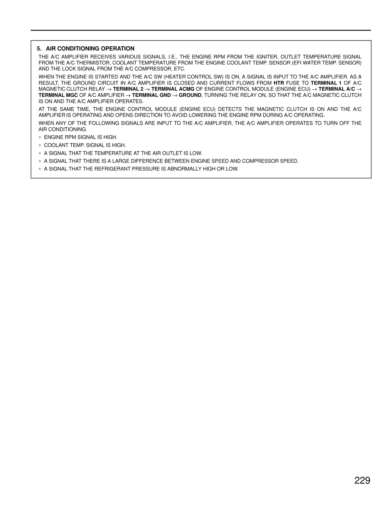 Air Conditioning Operation — MK4 Supra Wiring Diagrams, page 224