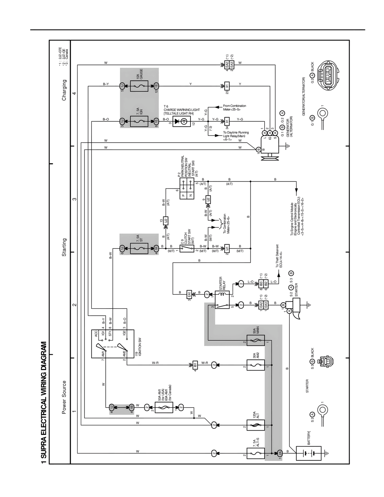 1 Supra Electrical Wiring Diagram — MK4 Supra Wiring Diagrams, page 243