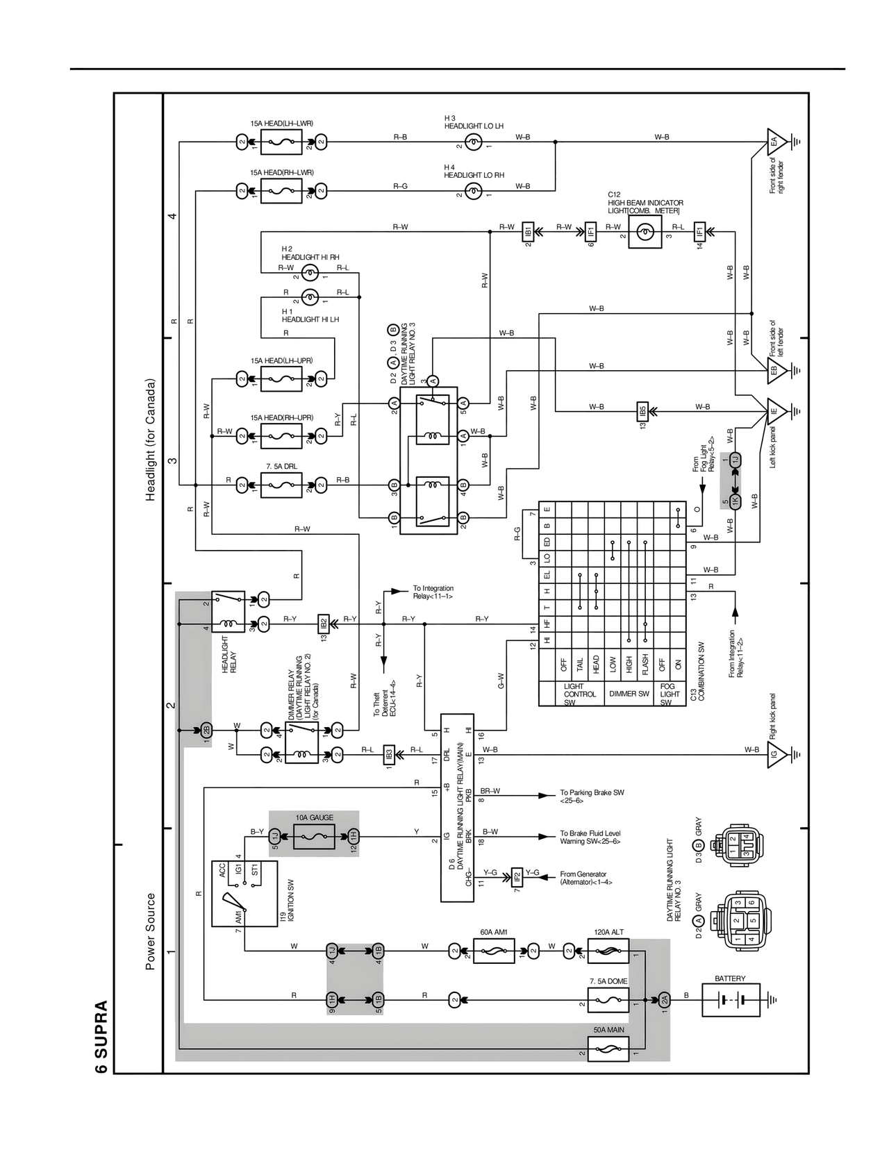 6 Supra — MK4 Supra Wiring Diagrams, page 251