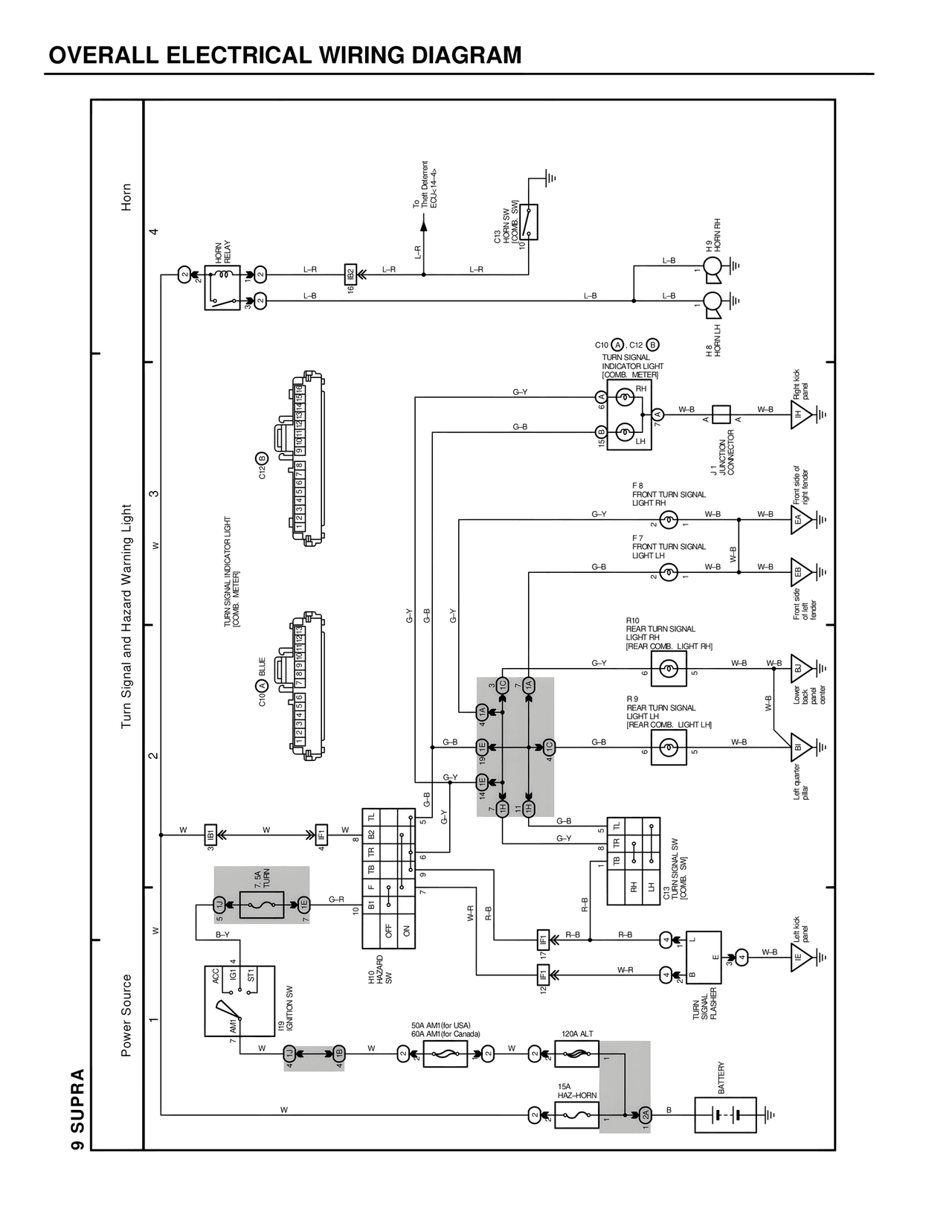 Overall Electrical Wiring Diagram — MK4 Supra Wiring Diagrams, page 254