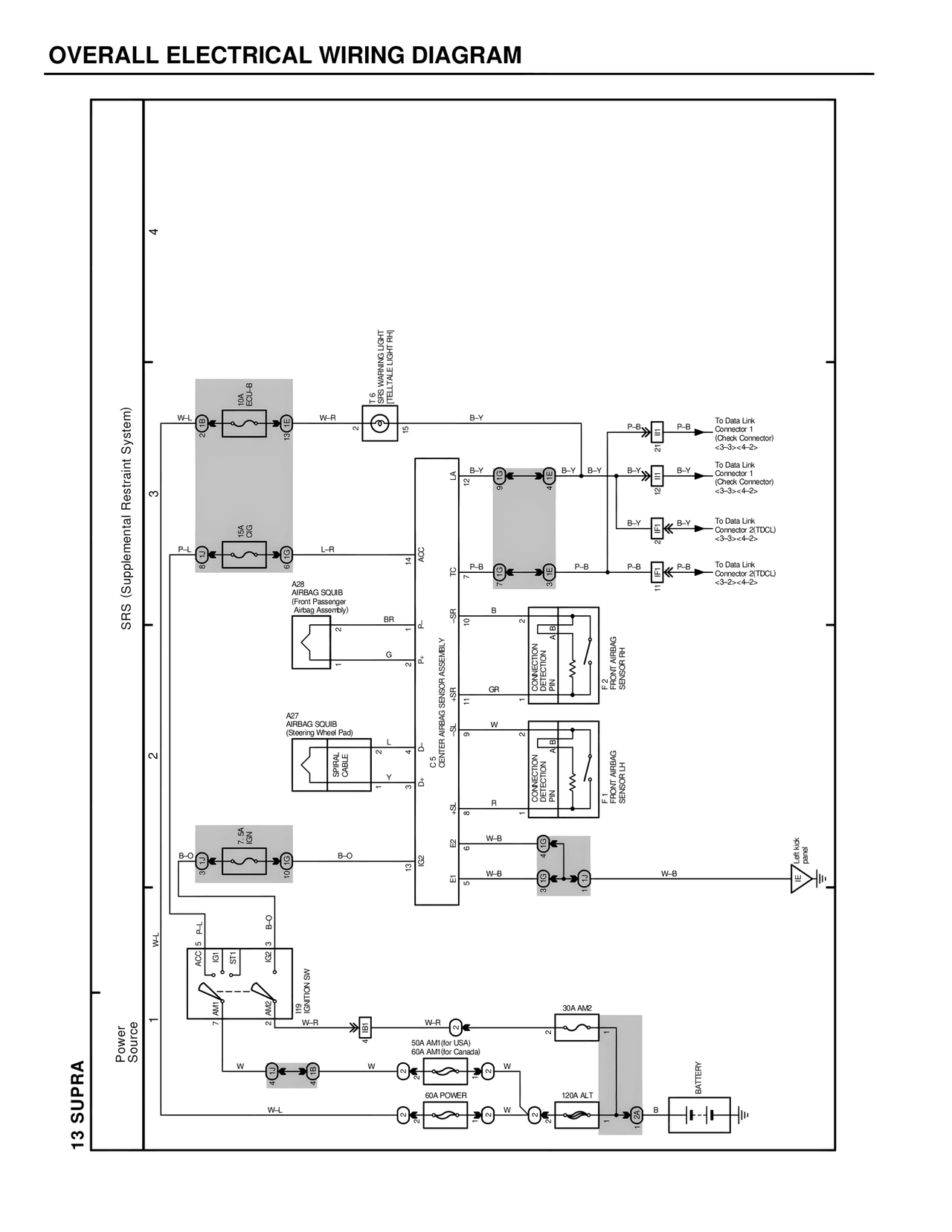 Overall Electrical Wiring Diagram — MK4 Supra Wiring Diagrams, page 258