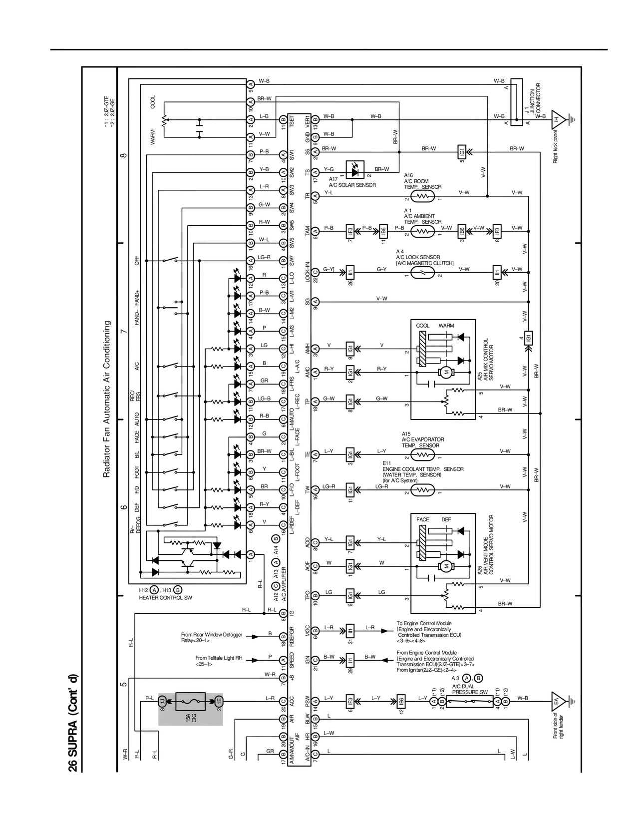 Supra (Cont'd) — MK4 Supra Wiring Diagrams, page 277