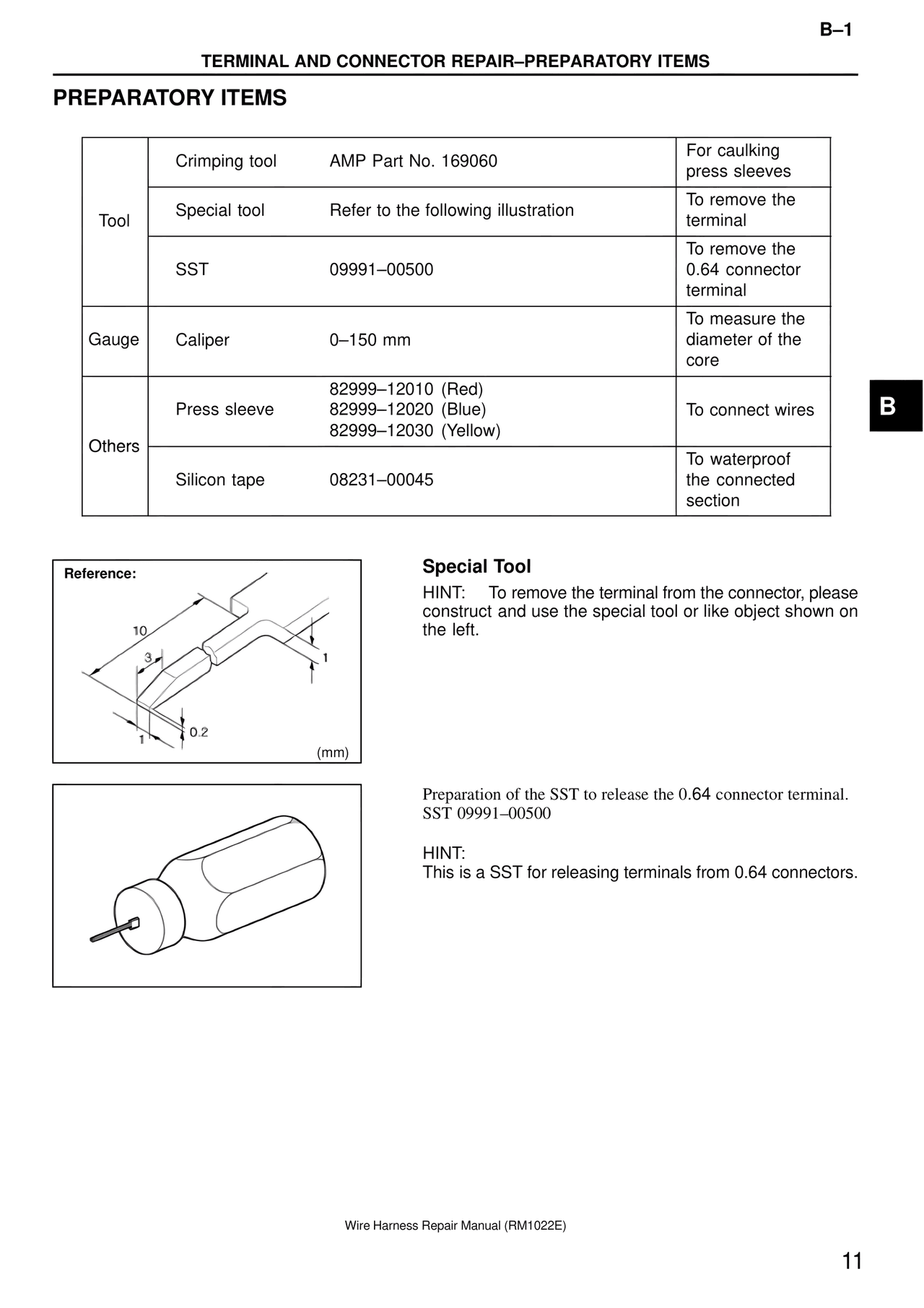 Preparatory Items — MK4 Supra Wire Harness, page 11