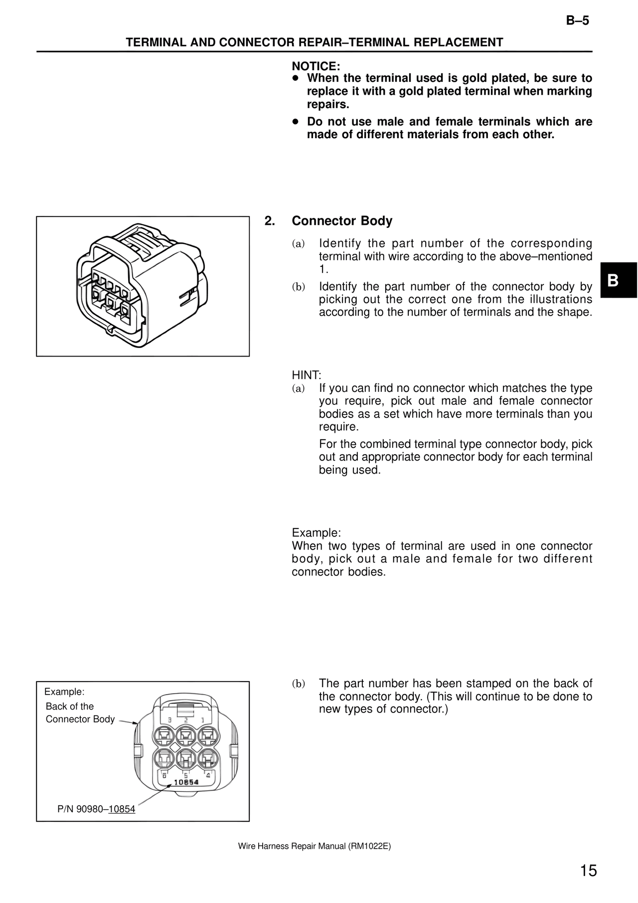 Connector Body — MK4 Supra Wire Harness, page 15