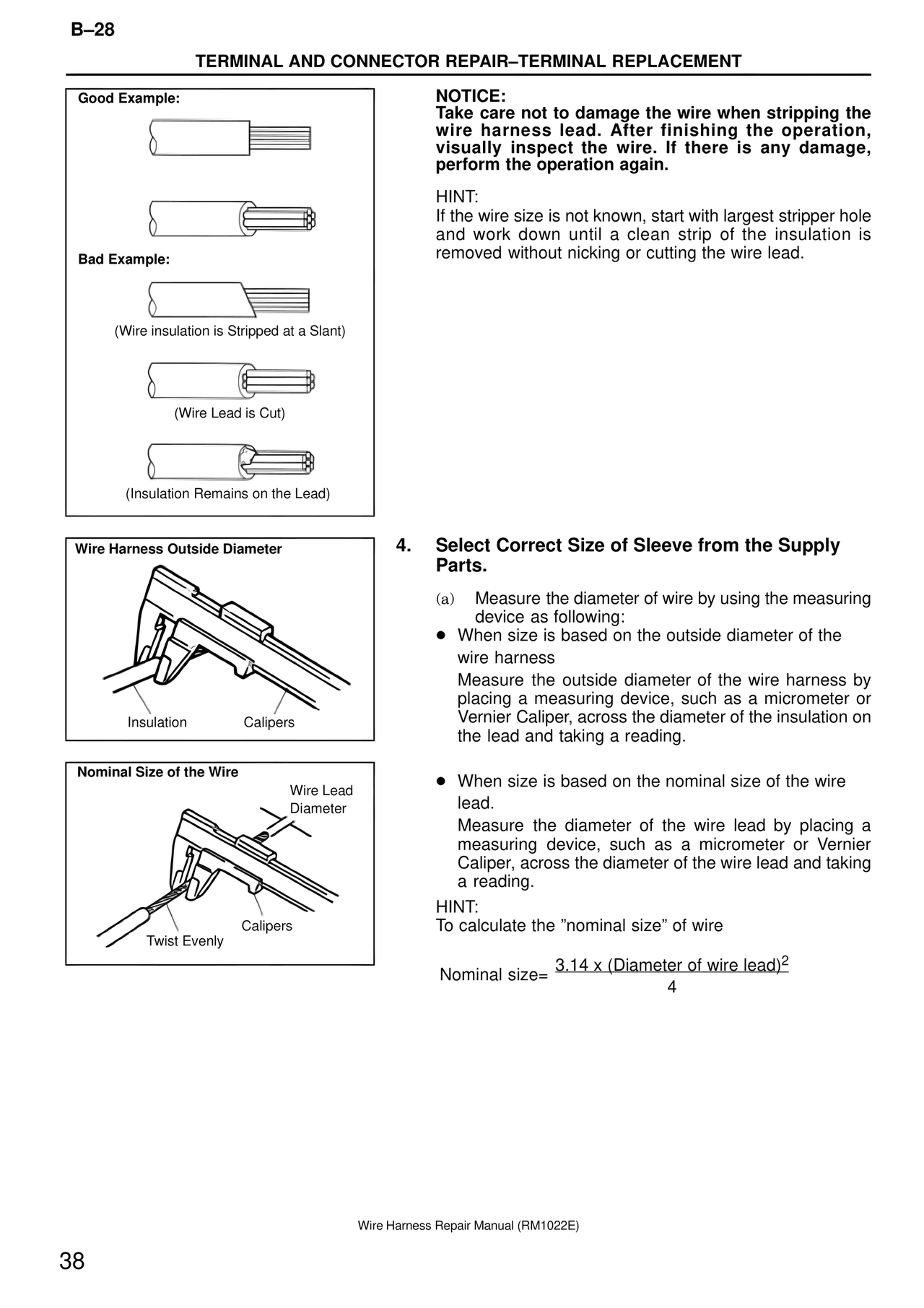Select Correct Size of Sleeve from the Supply Parts. — MK4 Supra Wire Harness, page 38