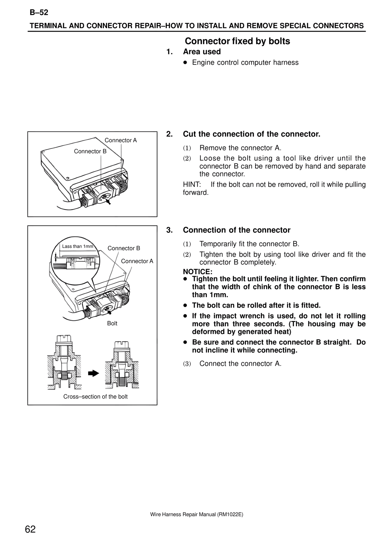 Connector fixed by bolts — MK4 Supra Wire Harness, page 62