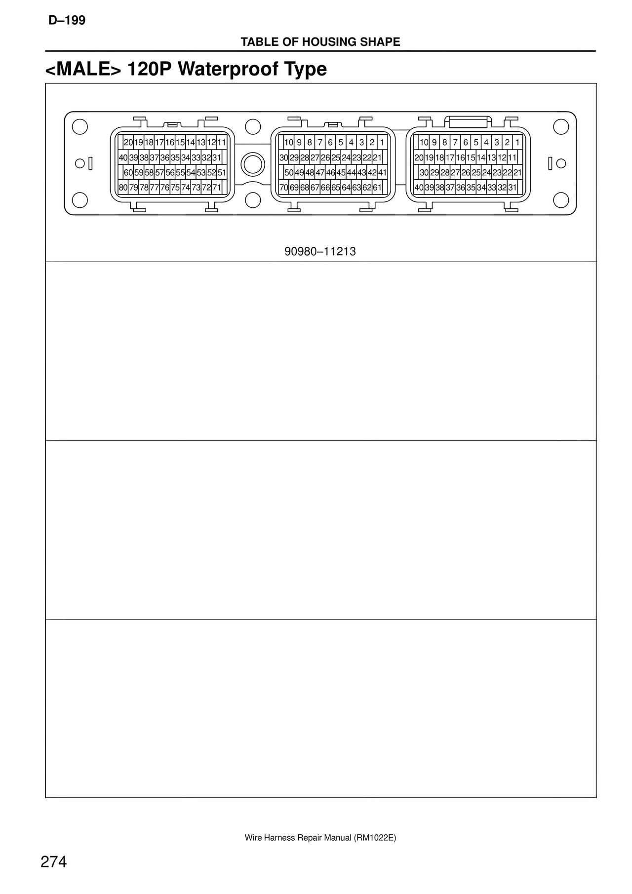 <male> 120P Waterproof Type — MK4 Supra Wire Harness, page 274
