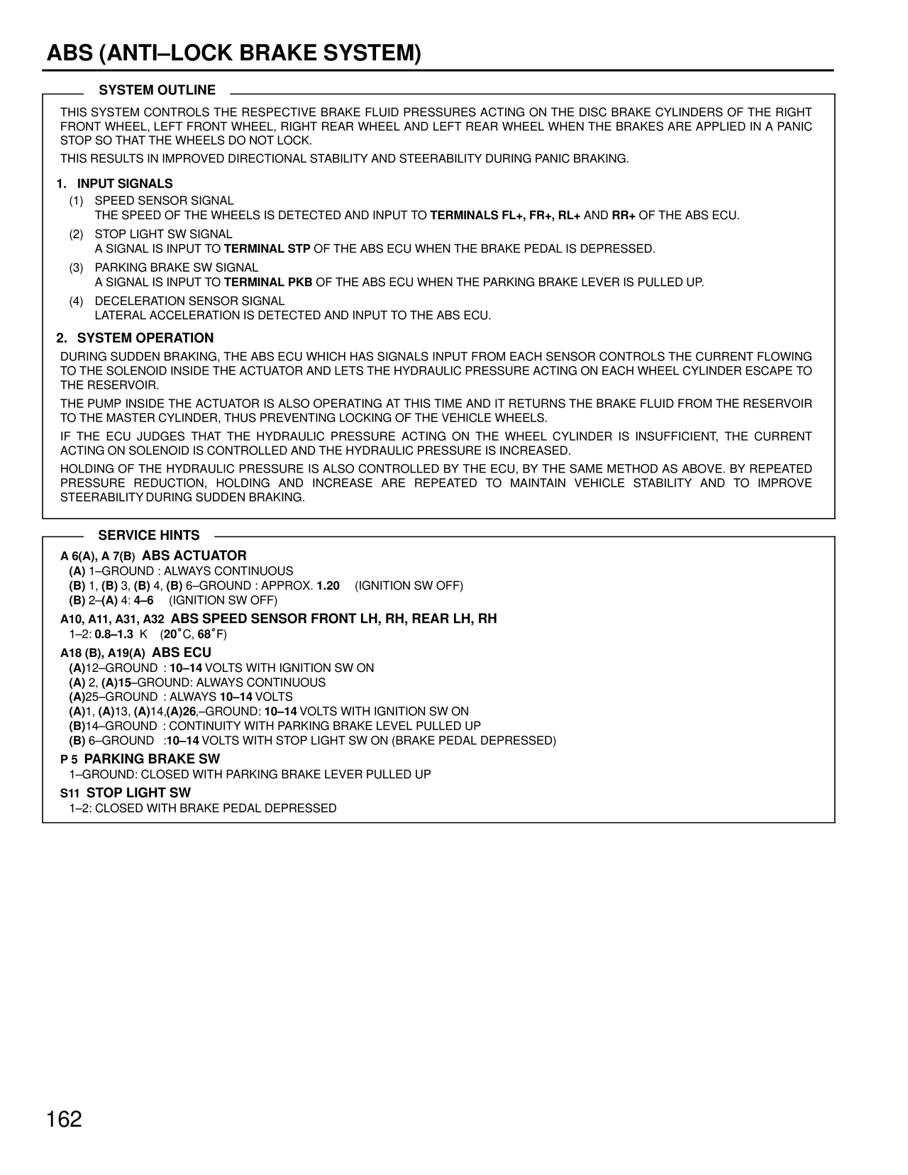 System Outline — MK4 Supra ABS and Traction Control wiring diagram, page 4