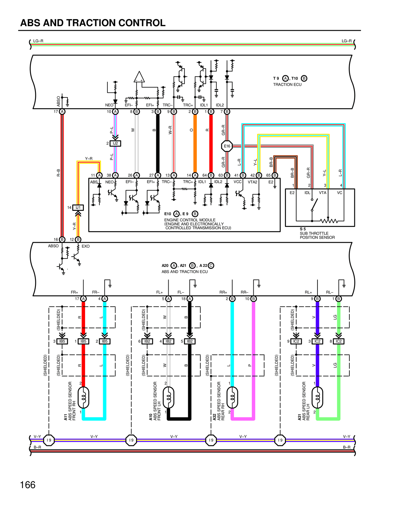 ABS and Traction Control — MK4 Supra ABS and Traction Control wiring diagram, page 8