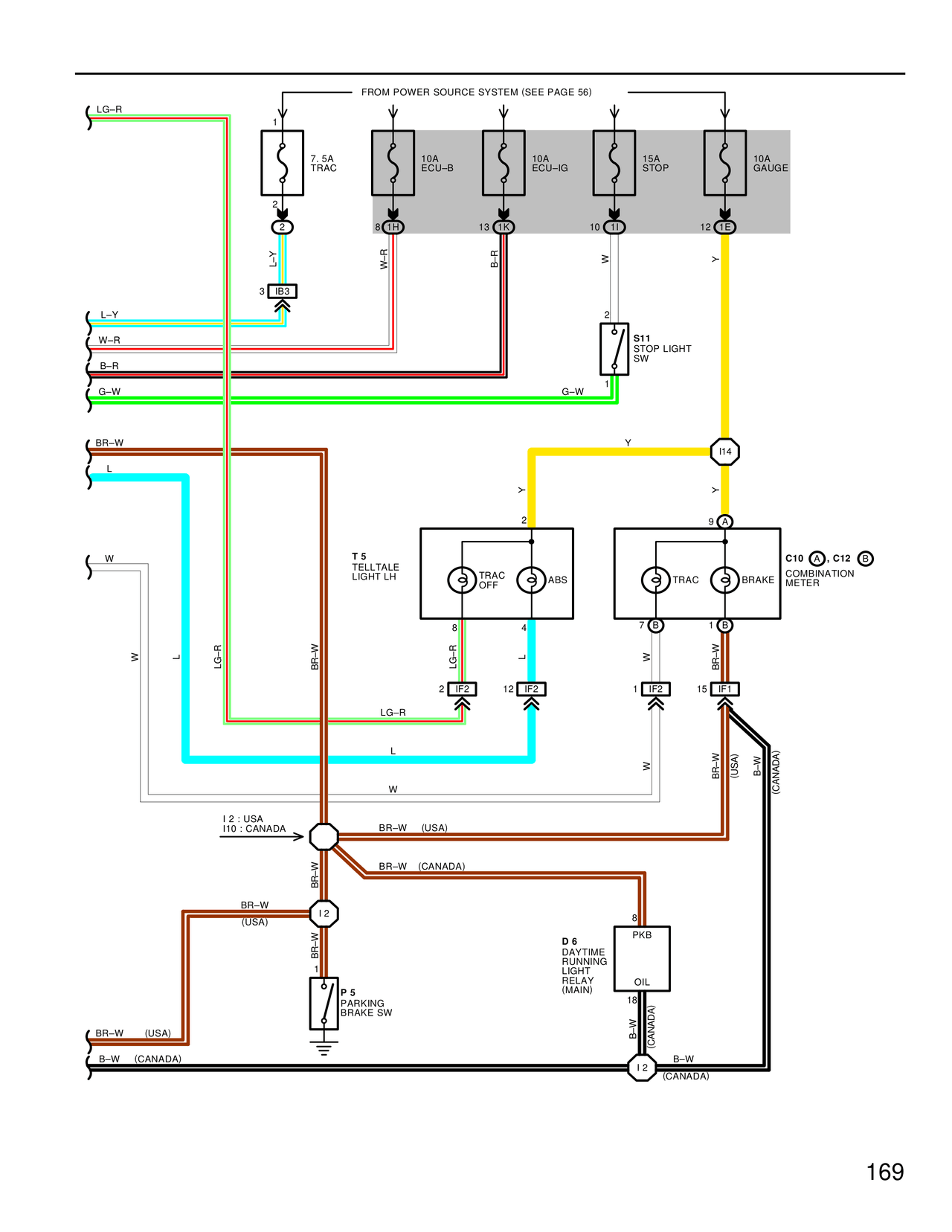 ABS and Traction Control — MK4 Supra ABS and Traction Control wiring diagram, page 11