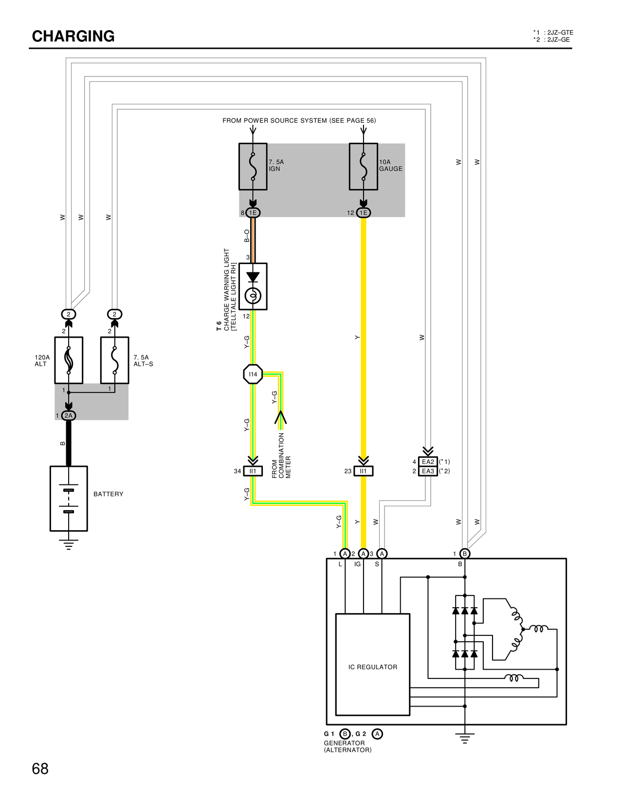Charging — MK4 Supra Charging wiring diagram, page 1