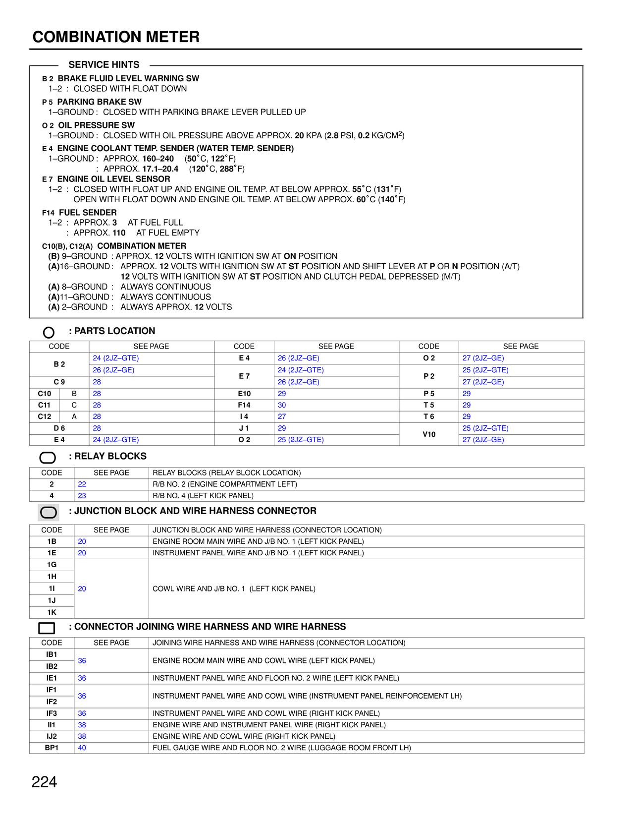 Combination Meter — MK4 Supra Combination Meter wiring diagram, page 5