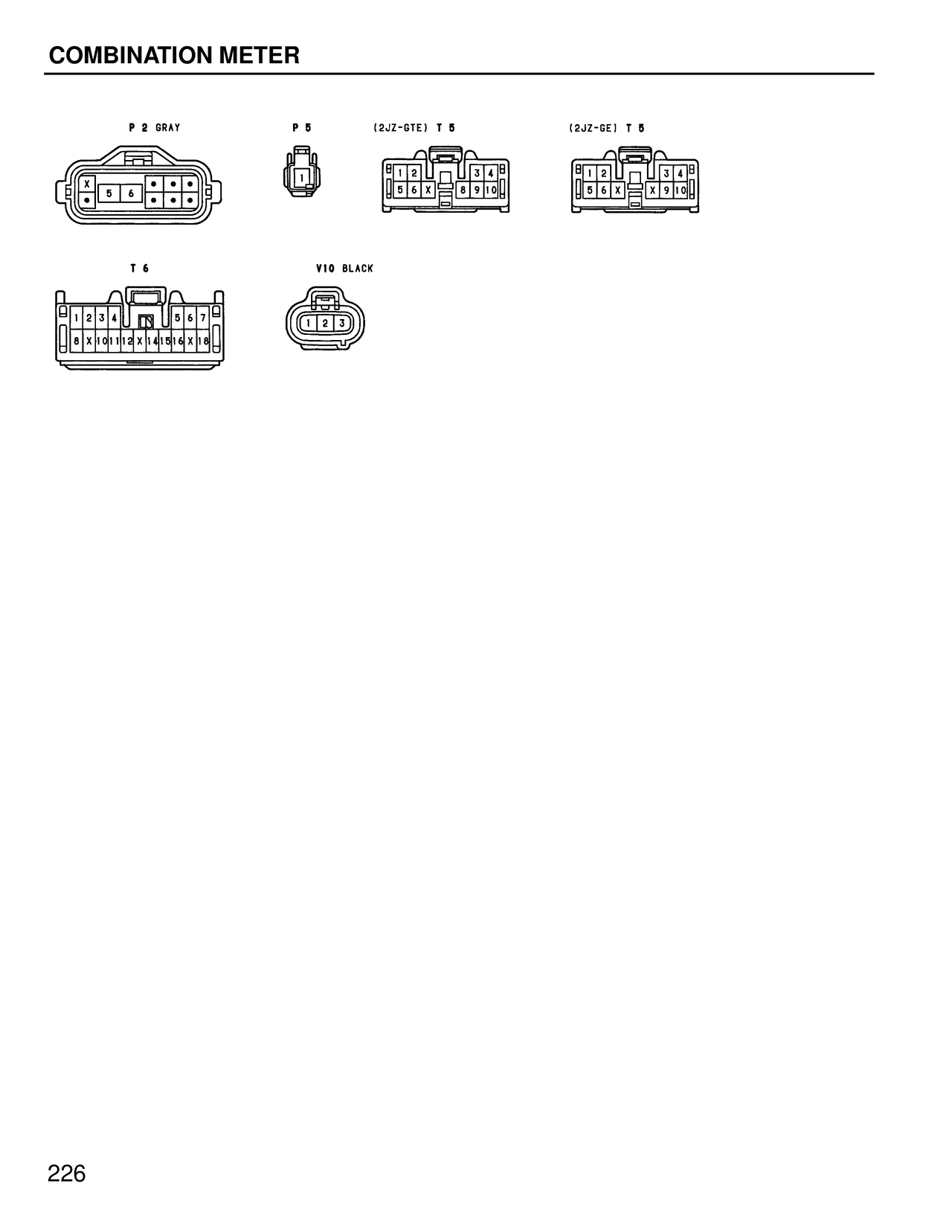 Combination Meter — MK4 Supra Combination Meter wiring diagram, page 7