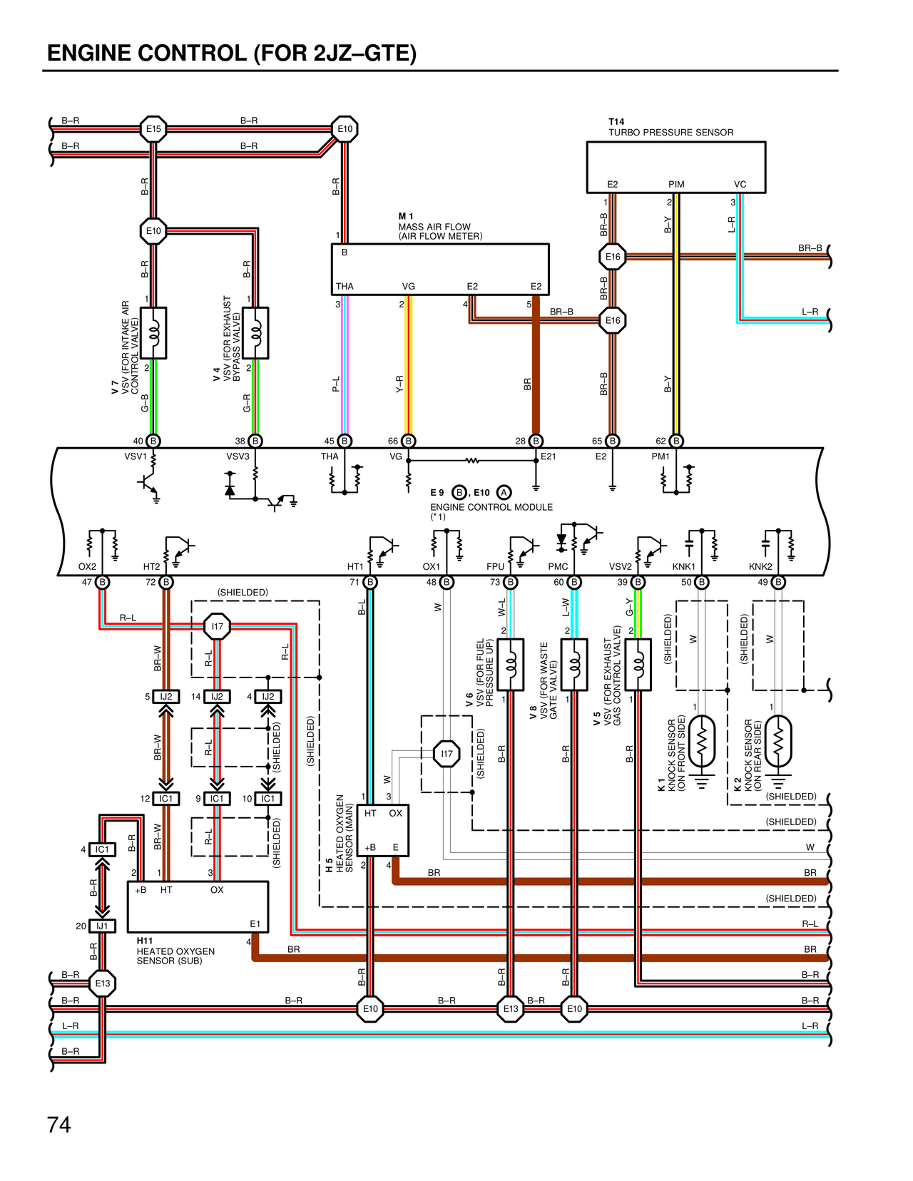 Engine Control — MK4 Supra Engine Control wiring diagram, page 5