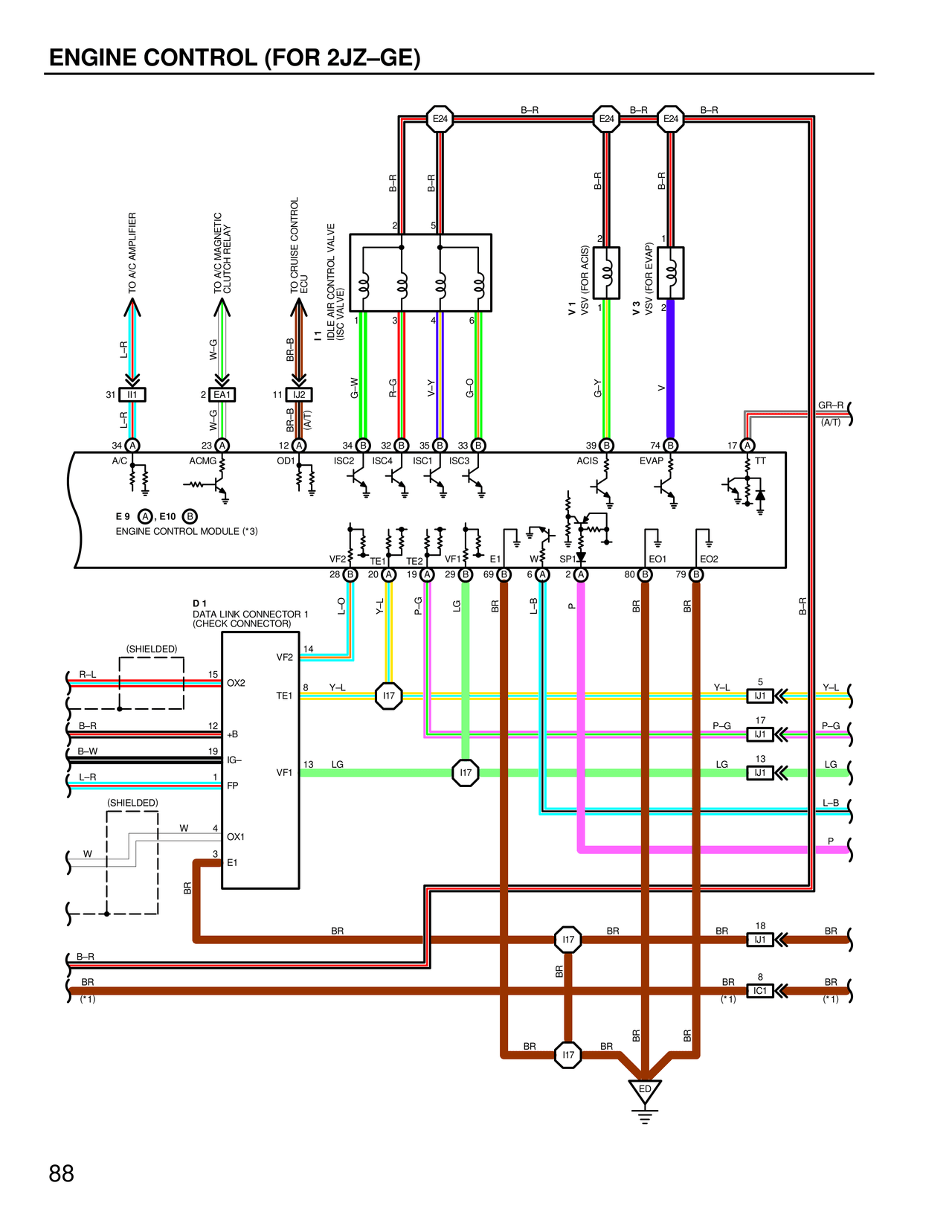 Engine Control — MK4 Supra Engine Control wiring diagram, page 19